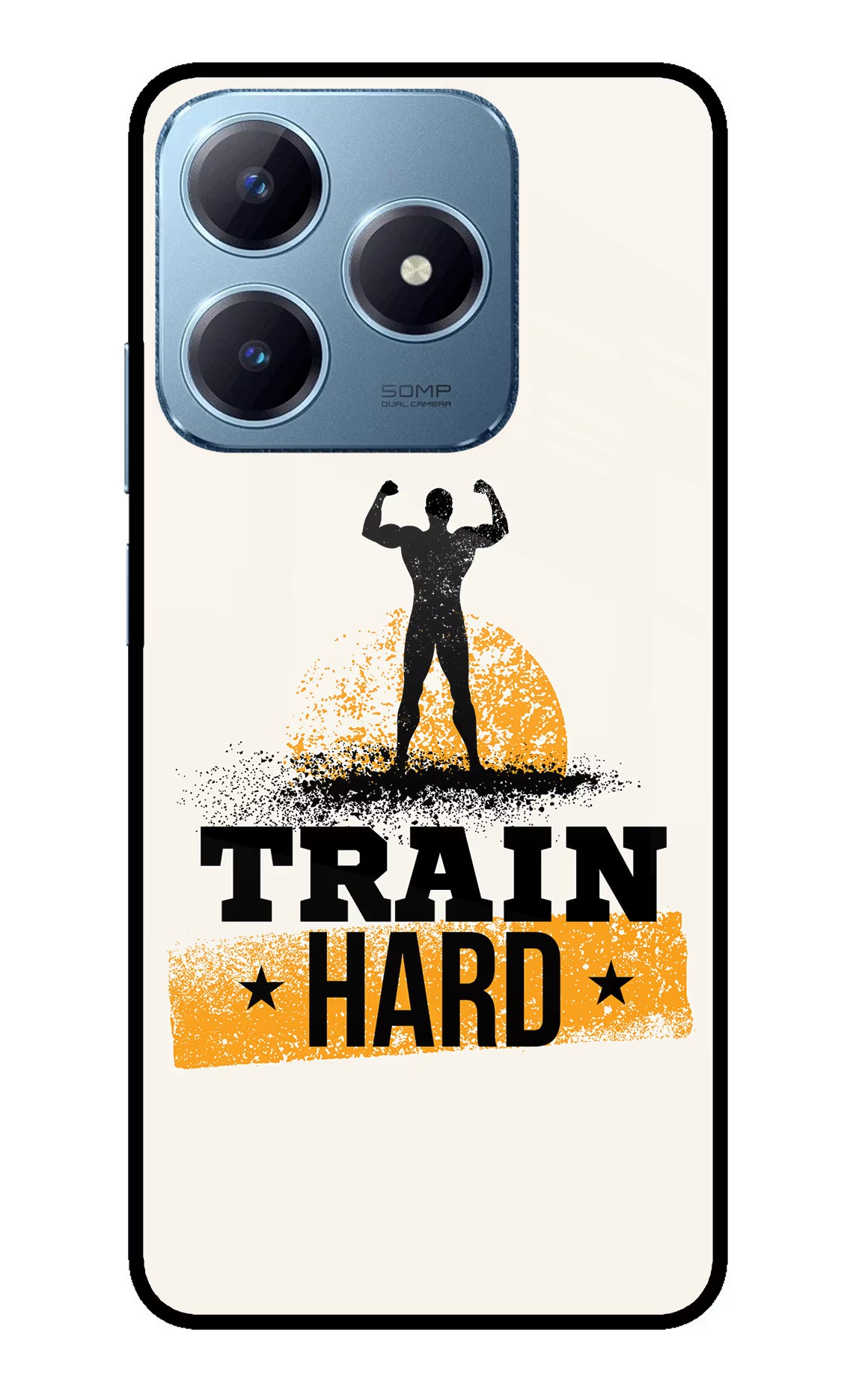 Train Hard Realme Narzo N63 Glass Case - Train Hard Realme Narzo N63 Glass Case Train Hard Realme Narzo N63 Glass Case