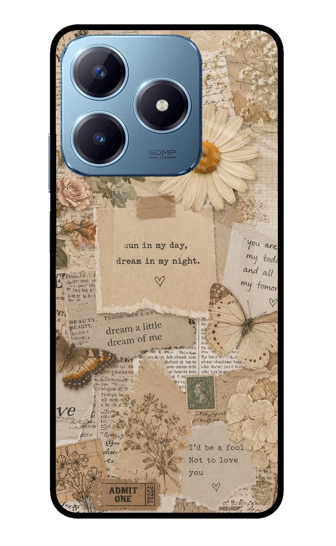 Vintage case Realme Narzo N63 Glass Case - Vintage case Realme Narzo N63 Glass Case Vintage case Realme Narzo N63 Glass Case