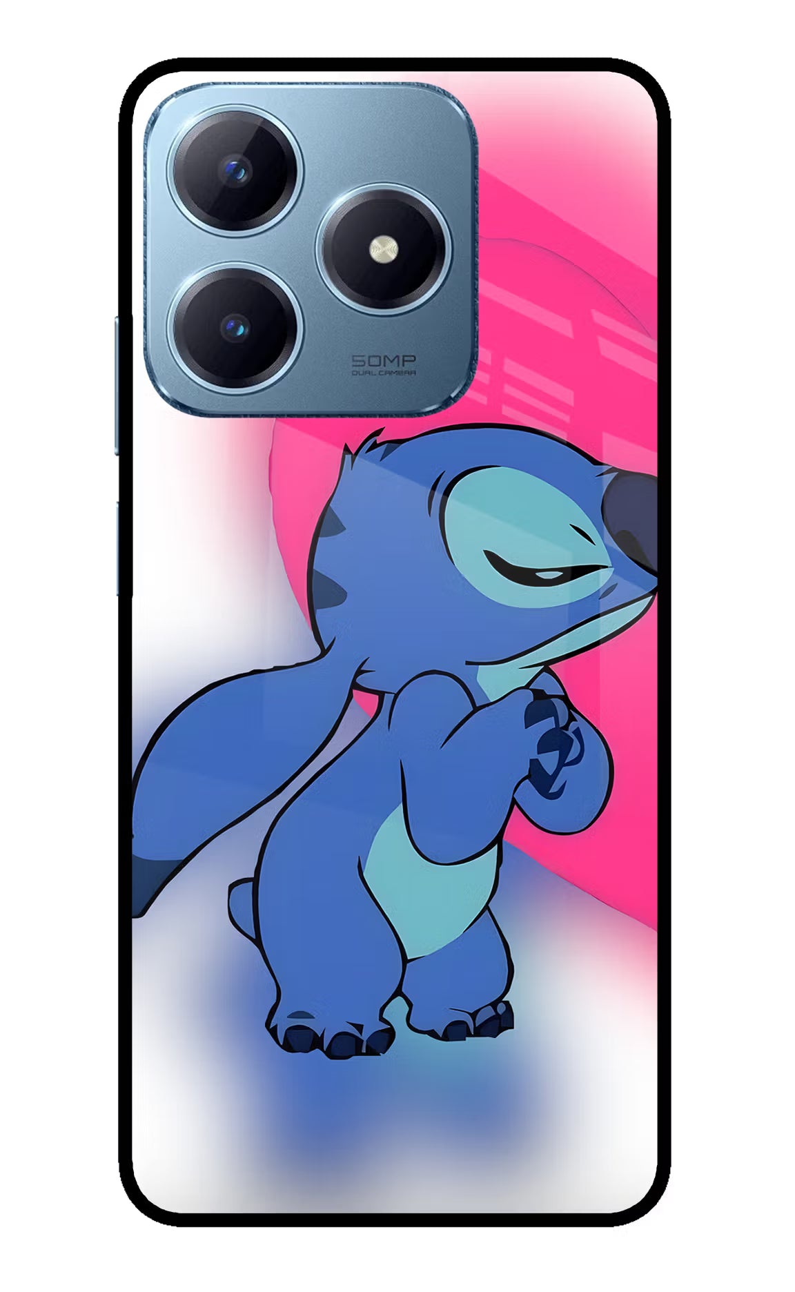 Stitch Hug Realme Narzo N63 Glass Case - Stitch Hug Realme Narzo N63 Glass Case Stitch Hug Realme Narzo N63 Glass Case