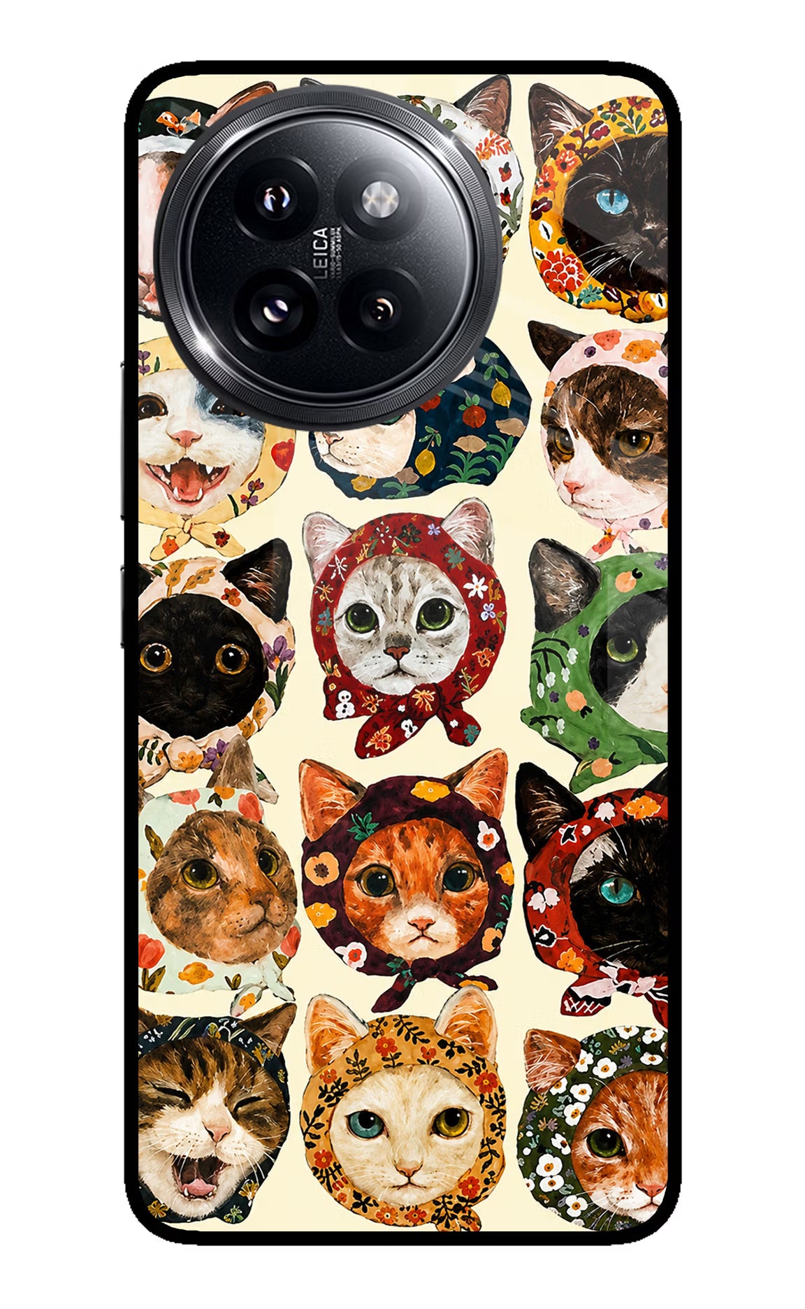Cool Cat Xiaomi 14 Civi Glass Case - Cool Cat Xiaomi 14 Civi Glass Case Cool Cat Xiaomi 14 Civi Glass Case