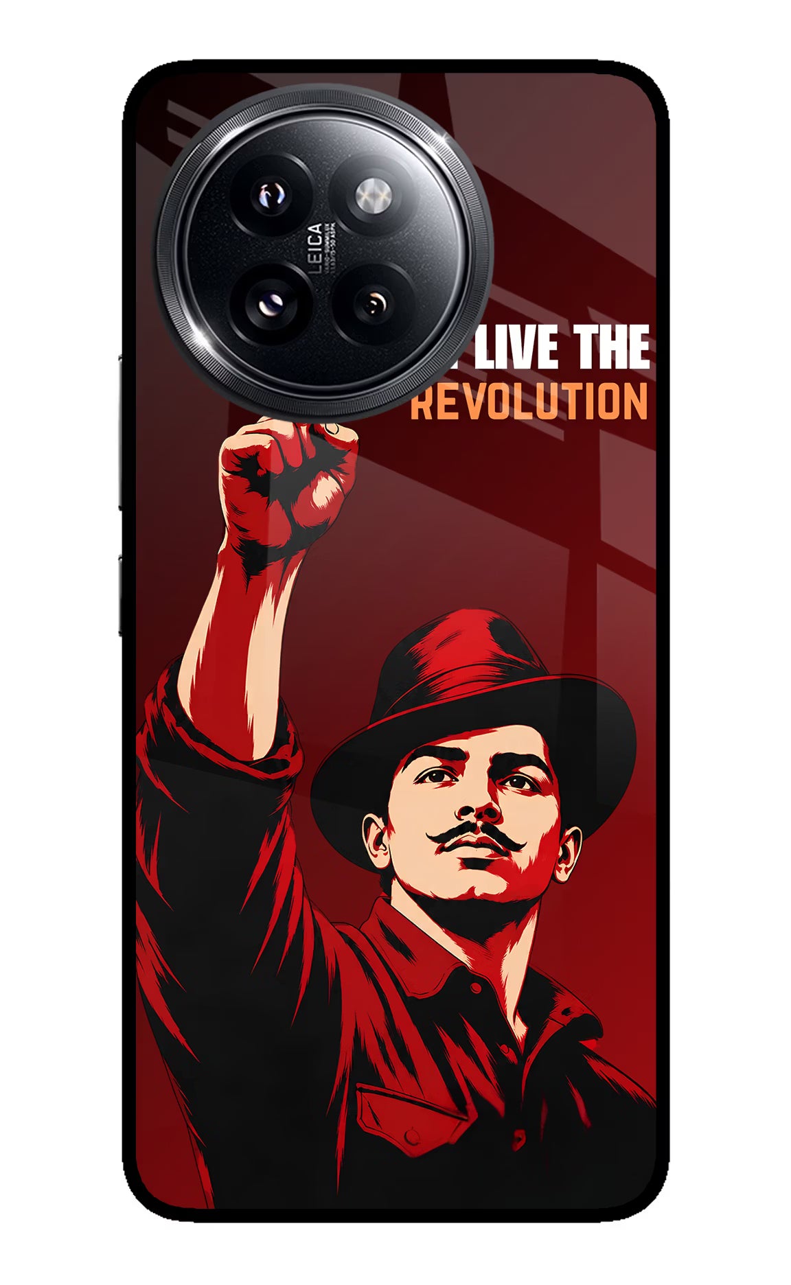 Bhagat Singh Revolution Xiaomi 14 Civi Glass Case - Bhagat Singh Revolution Xiaomi 14 Civi Glass Case Bhagat Singh Revolution Xiaomi 14 Civi Glass Case