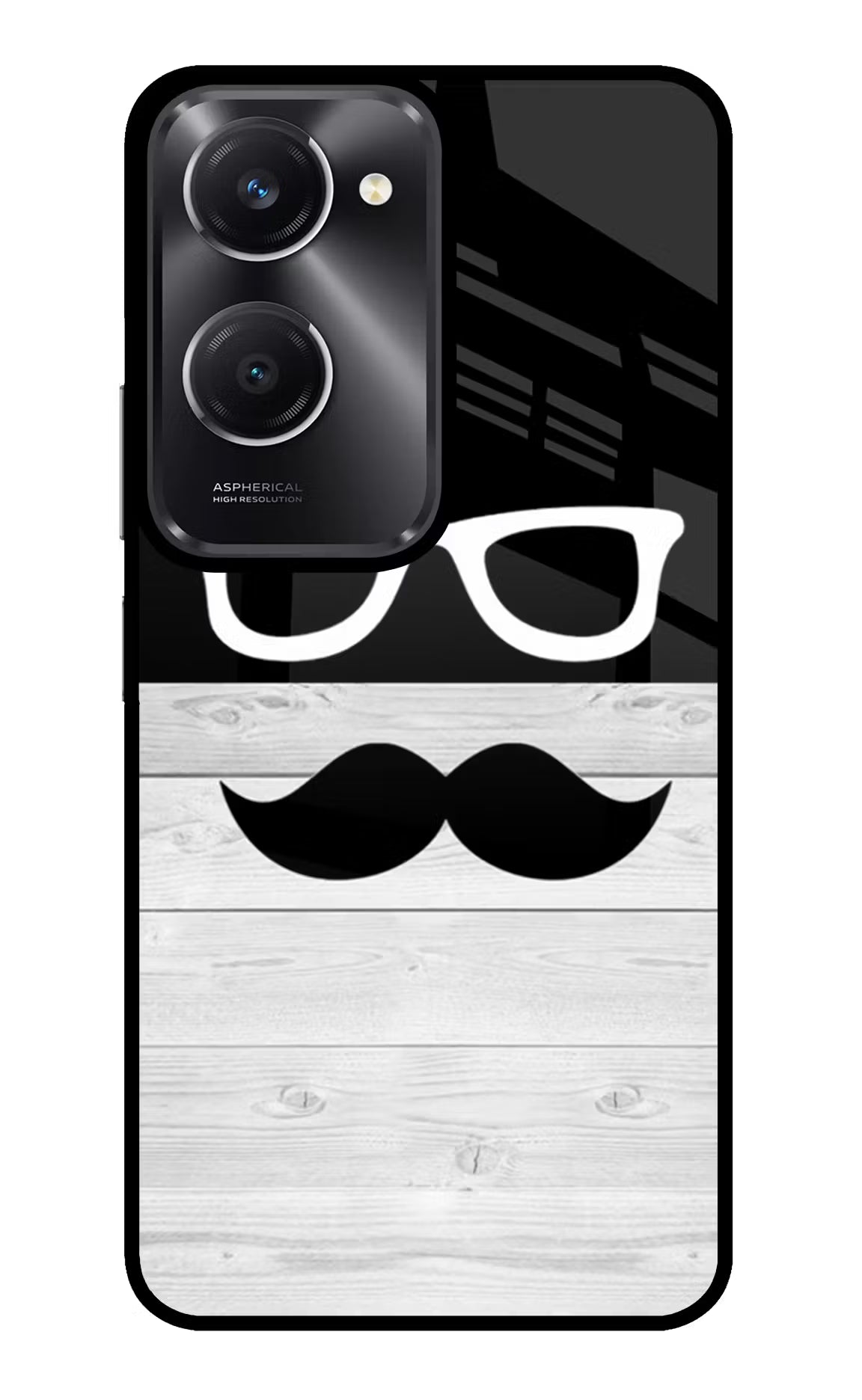 Mustache Vivo T3 Lite 5G Glass Case - Mustache Vivo T3 Lite 5G Glass Case Mustache Vivo T3 Lite 5G Glass Case