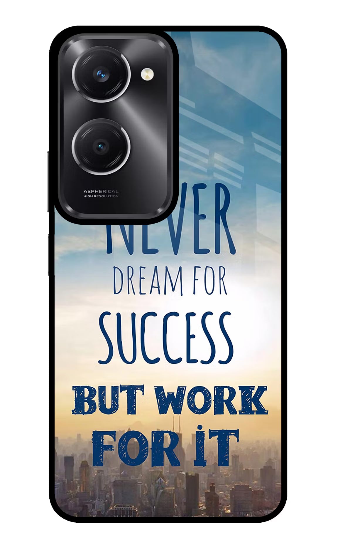 Never Dream For Success But Work For It Vivo T3 Lite 5G Glass Case - Never Dream For Success But Work For It Vivo T3 Lite 5G Glass Case Never Dream For Success But Work For It Vivo T3 Lite 5G Glass Case