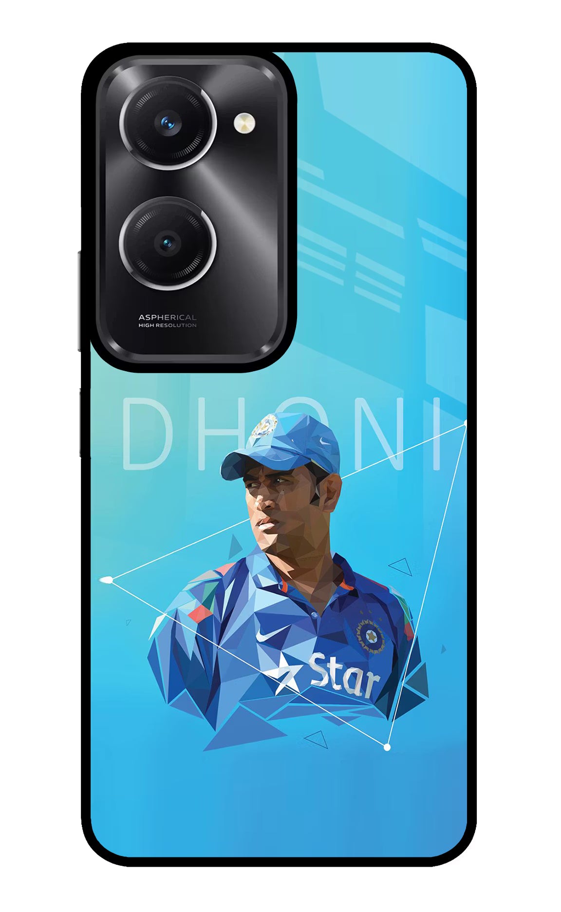 Dhoni Artwork Vivo T3 Lite 5G Glass Case - Dhoni Artwork Vivo T3 Lite 5G Glass Case Dhoni Artwork Vivo T3 Lite 5G Glass Case
