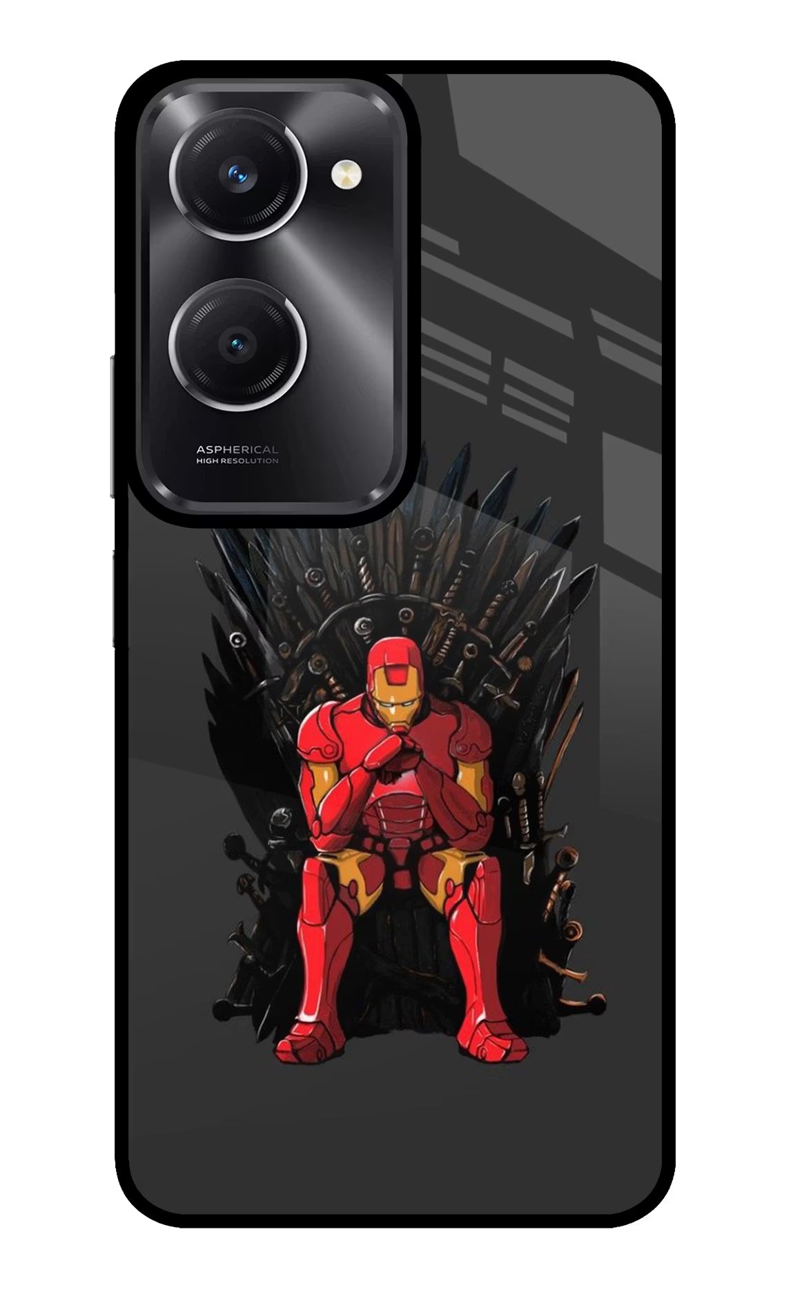 Ironman Throne Vivo T3 Lite 5G Glass Case - Ironman Throne Vivo T3 Lite 5G Glass Case Ironman Throne Vivo T3 Lite 5G Glass Case