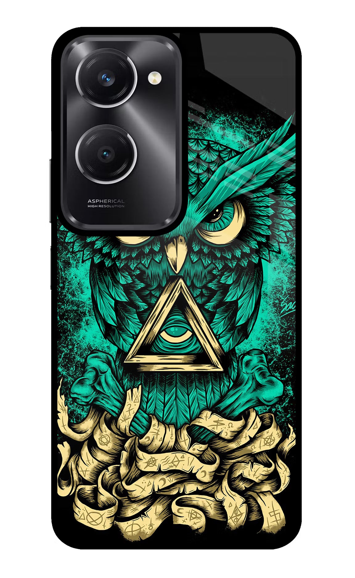 Green Owl Vivo T3 Lite 5G Glass Case - Green Owl Vivo T3 Lite 5G Glass Case Green Owl Vivo T3 Lite 5G Glass Case