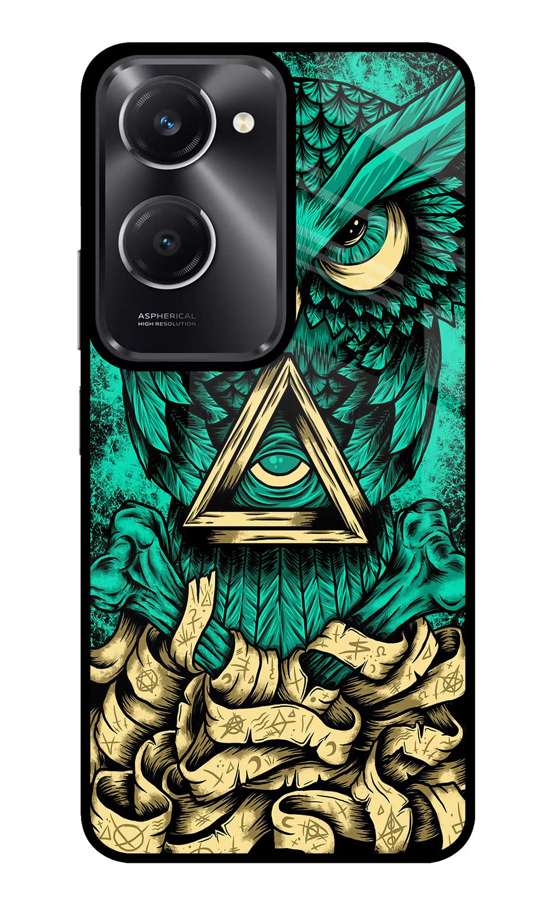 Green Owl Vivo T3 Lite 5G Glass Case - Green Owl Vivo T3 Lite 5G Glass Case Green Owl Vivo T3 Lite 5G Glass Case