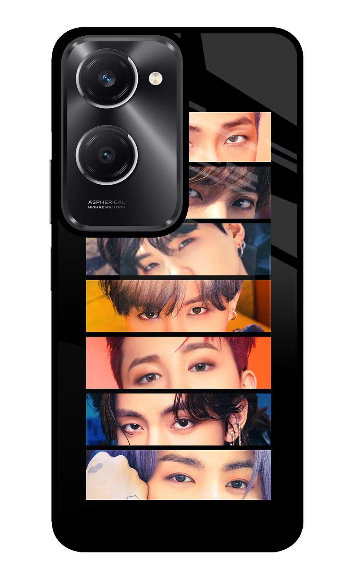 BTS Eyes Vivo T3 Lite 5G Glass Case - BTS Eyes Vivo T3 Lite 5G Glass Case BTS Eyes Vivo T3 Lite 5G Glass Case