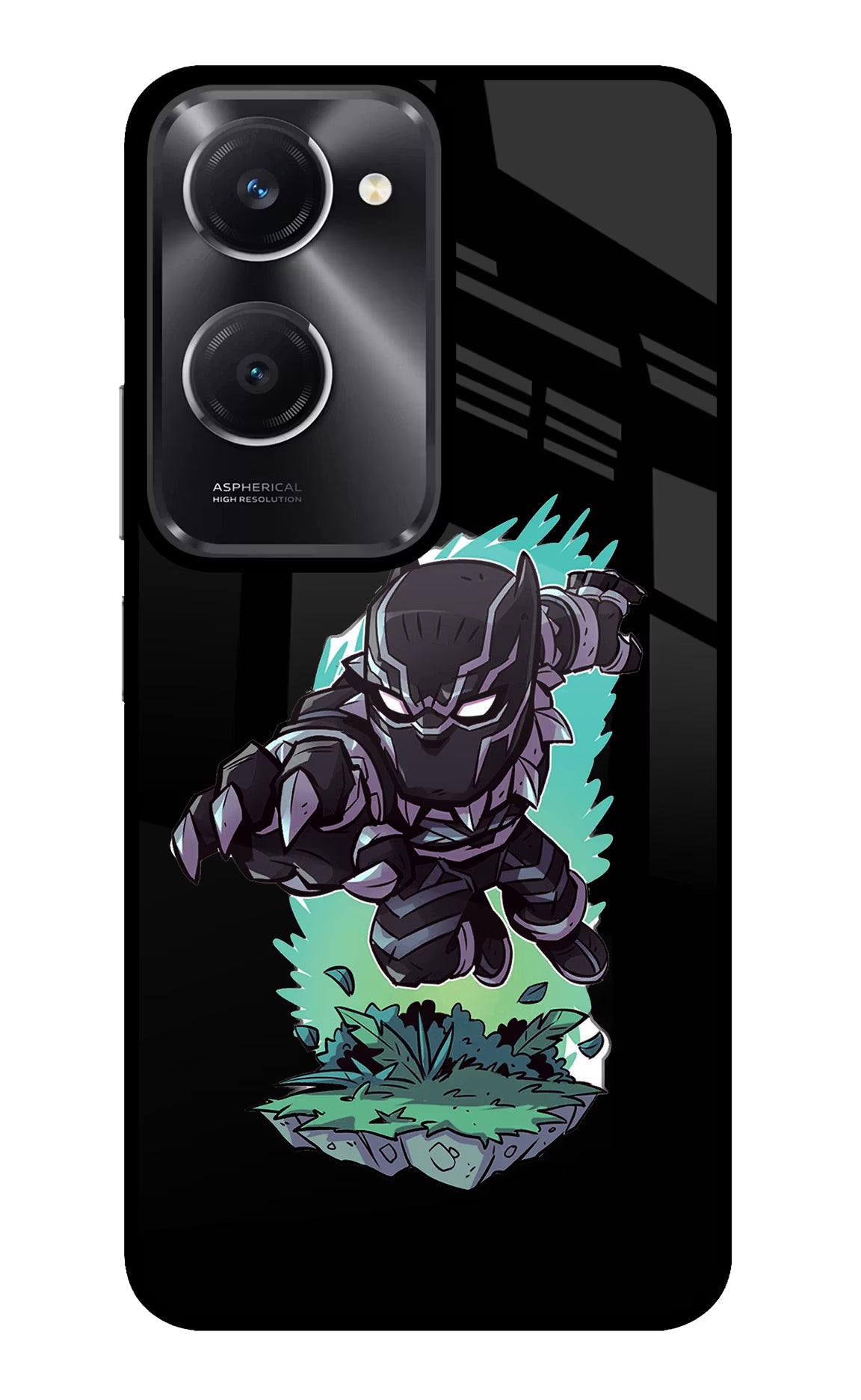 Black Panther Vivo T3 Lite 5G Glass Case - Black Panther Vivo T3 Lite 5G Glass Case Black Panther Vivo T3 Lite 5G Glass Case