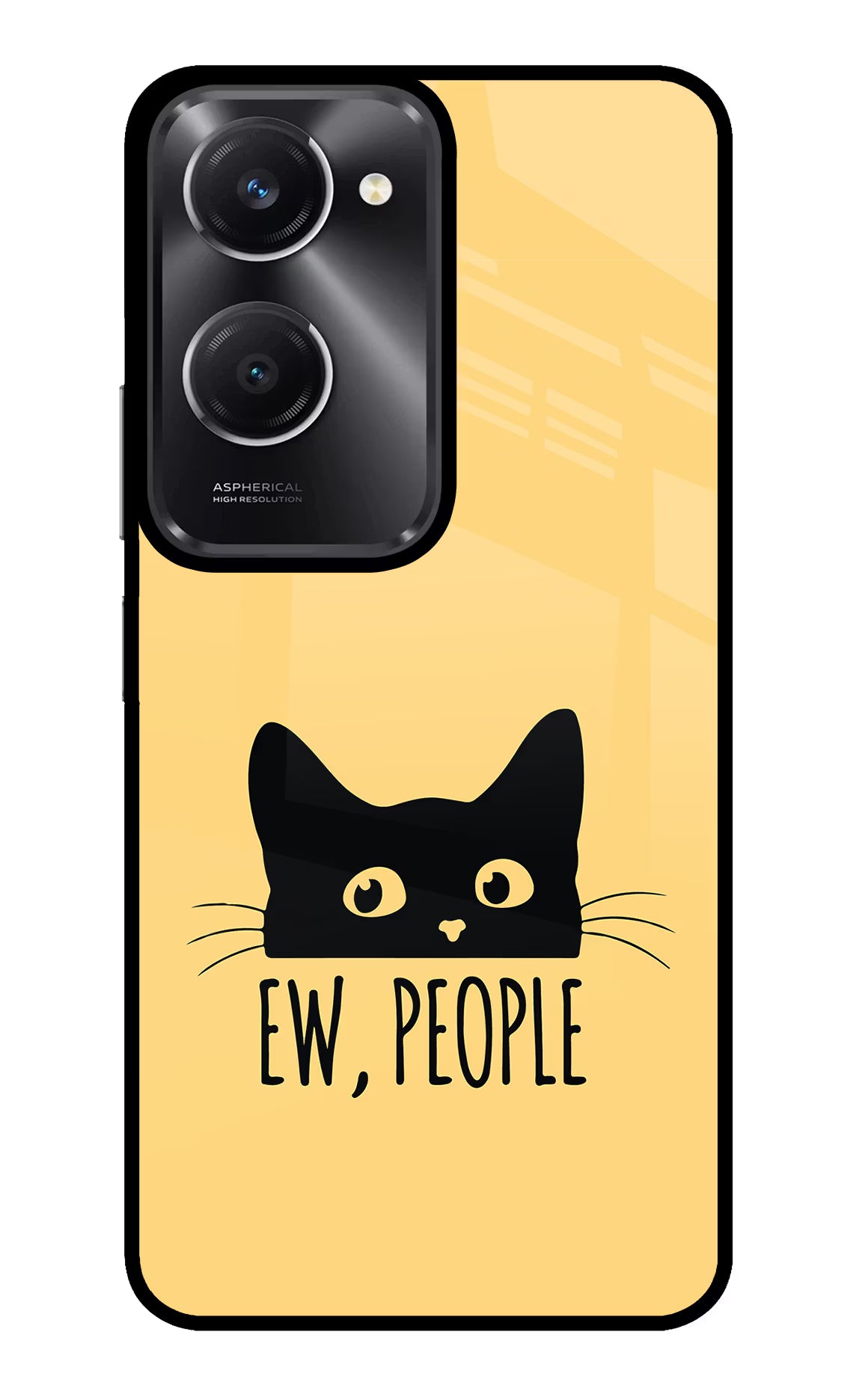 Ew People Catitude Vivo T3 Lite 5G Glass Case - Ew People Catitude Vivo T3 Lite 5G Glass Case Ew People Catitude Vivo T3 Lite 5G Glass Case