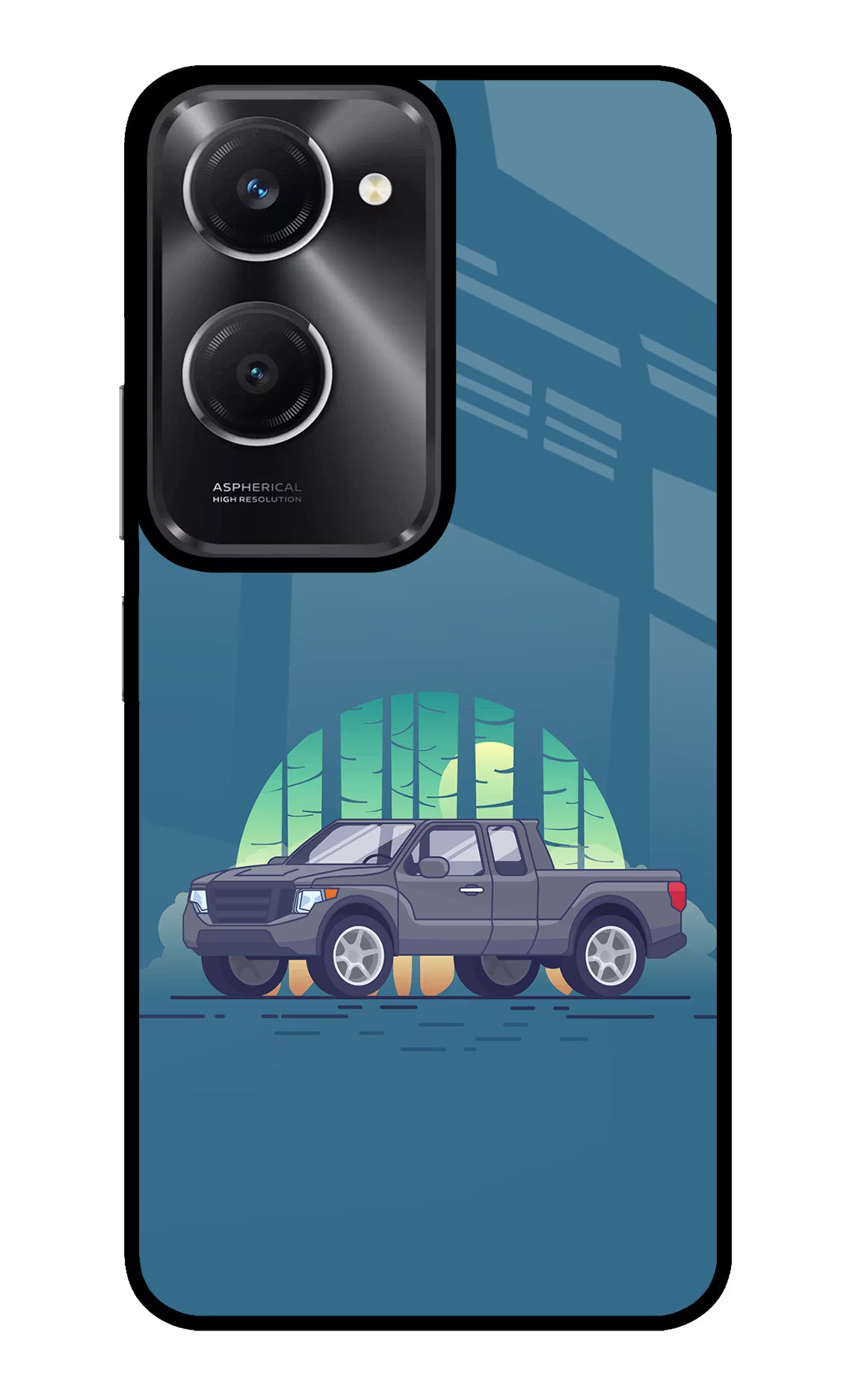 Retro Garage Vibe Vivo T3 Lite 5G Glass Case - Retro Garage Vibe Vivo T3 Lite 5G Glass Case Retro Garage Vibe Vivo T3 Lite 5G Glass Case