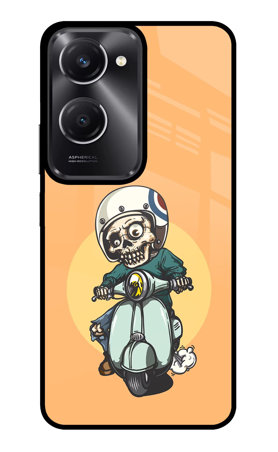 Undead Biker Vivo T3 Lite 5G Glass Case - Undead Biker Vivo T3 Lite 5G Glass Case Undead Biker Vivo T3 Lite 5G Glass Case