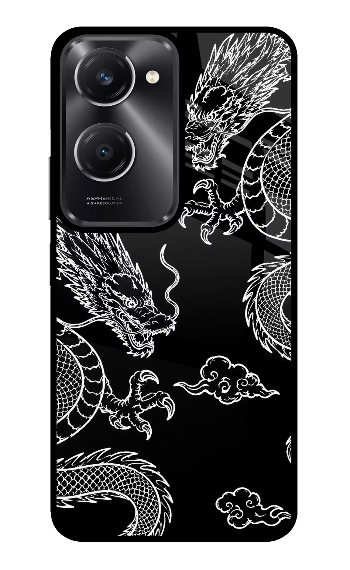 Twin Dragons Vivo T3 Lite 5G Glass Case - Twin Dragons Vivo T3 Lite 5G Glass Case Twin Dragons Vivo T3 Lite 5G Glass Case
