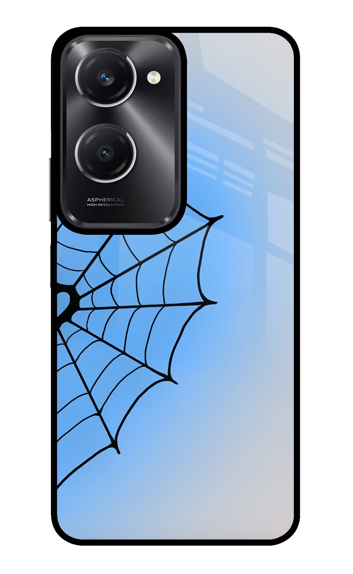 Blue Web Vivo T3 Lite 5G Glass Case - Blue Web Vivo T3 Lite 5G Glass Case Blue Web Vivo T3 Lite 5G Glass Case