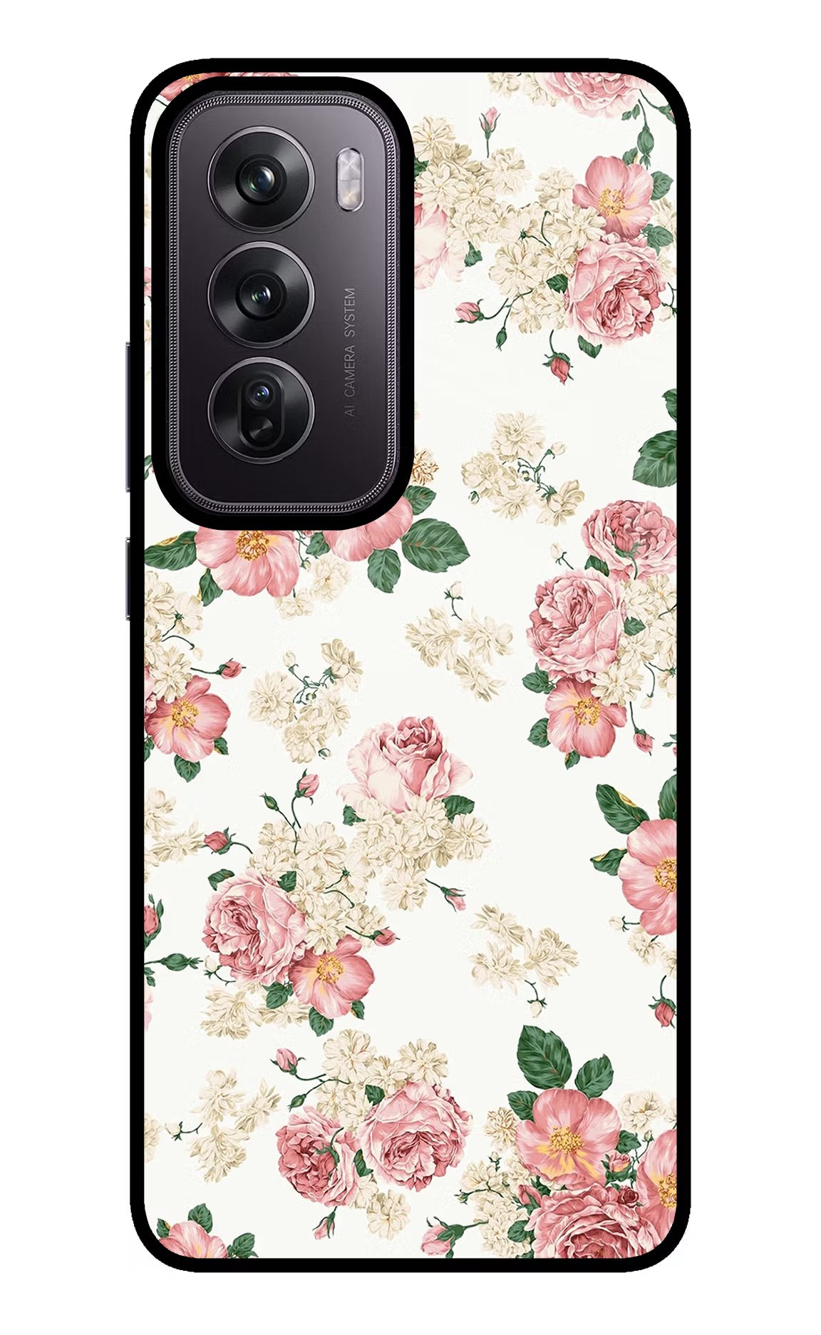 Flowers Oppo Reno12 Pro 5G Glass Case - Flowers Oppo Reno12 Pro 5G Glass Case Flowers Oppo Reno12 Pro 5G Glass Case