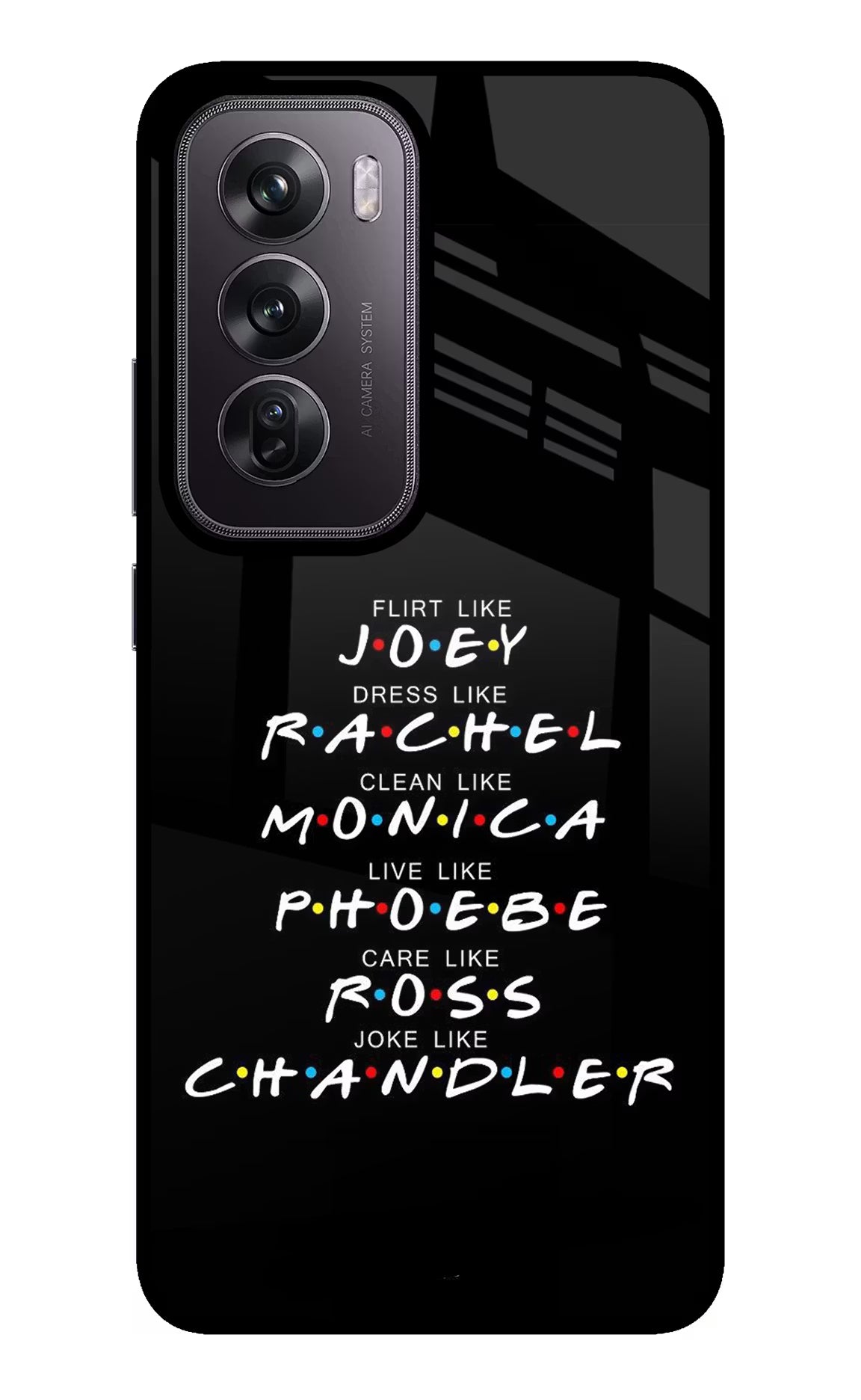 FRIENDS Character Oppo Reno12 Pro 5G Glass Case - FRIENDS Character Oppo Reno12 Pro 5G Glass Case FRIENDS Character Oppo Reno12 Pro 5G Glass Case