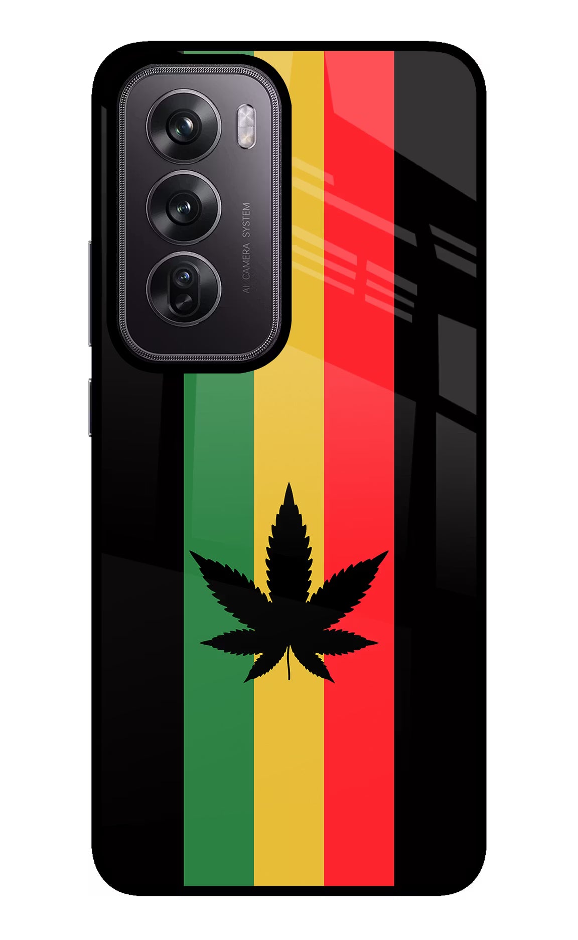 Weed Flag Oppo Reno12 Pro 5G Glass Case - Weed Flag Oppo Reno12 Pro 5G Glass Case Weed Flag Oppo Reno12 Pro 5G Glass Case