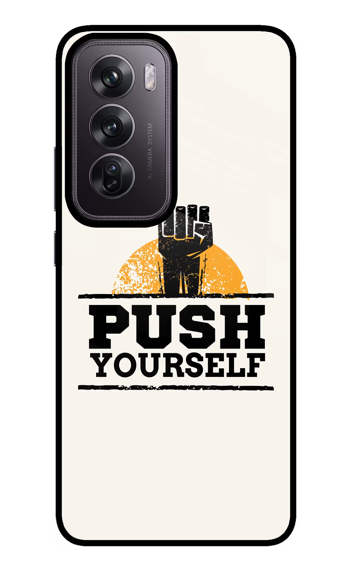 Push Yourself Oppo Reno12 Pro 5G Glass Case - Push Yourself Oppo Reno12 Pro 5G Glass Case Push Yourself Oppo Reno12 Pro 5G Glass Case