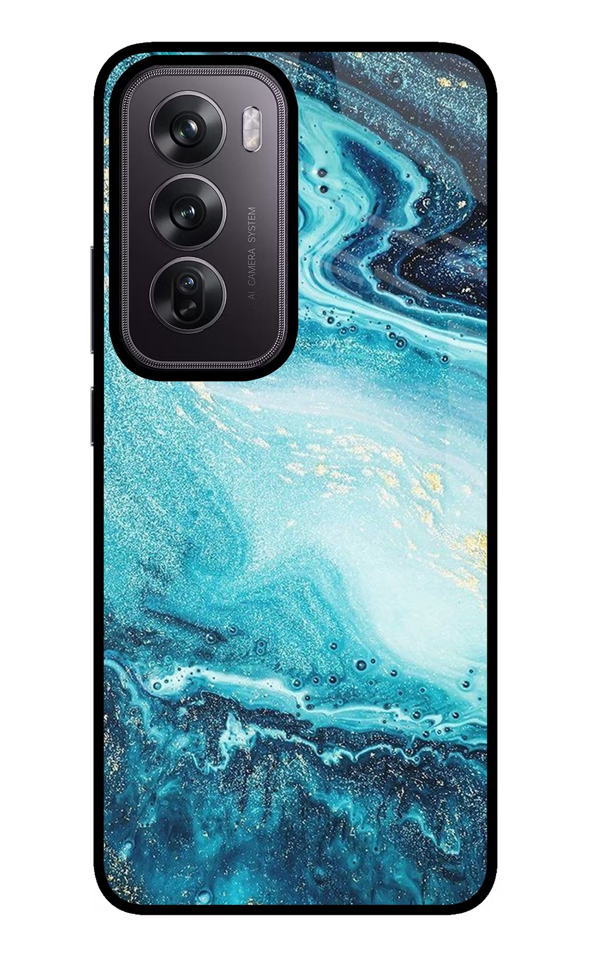 Blue Glitter Marble Oppo Reno12 Pro 5G Glass Case - Blue Glitter Marble Oppo Reno12 Pro 5G Glass Case Blue Glitter Marble Oppo Reno12 Pro 5G Glass Case