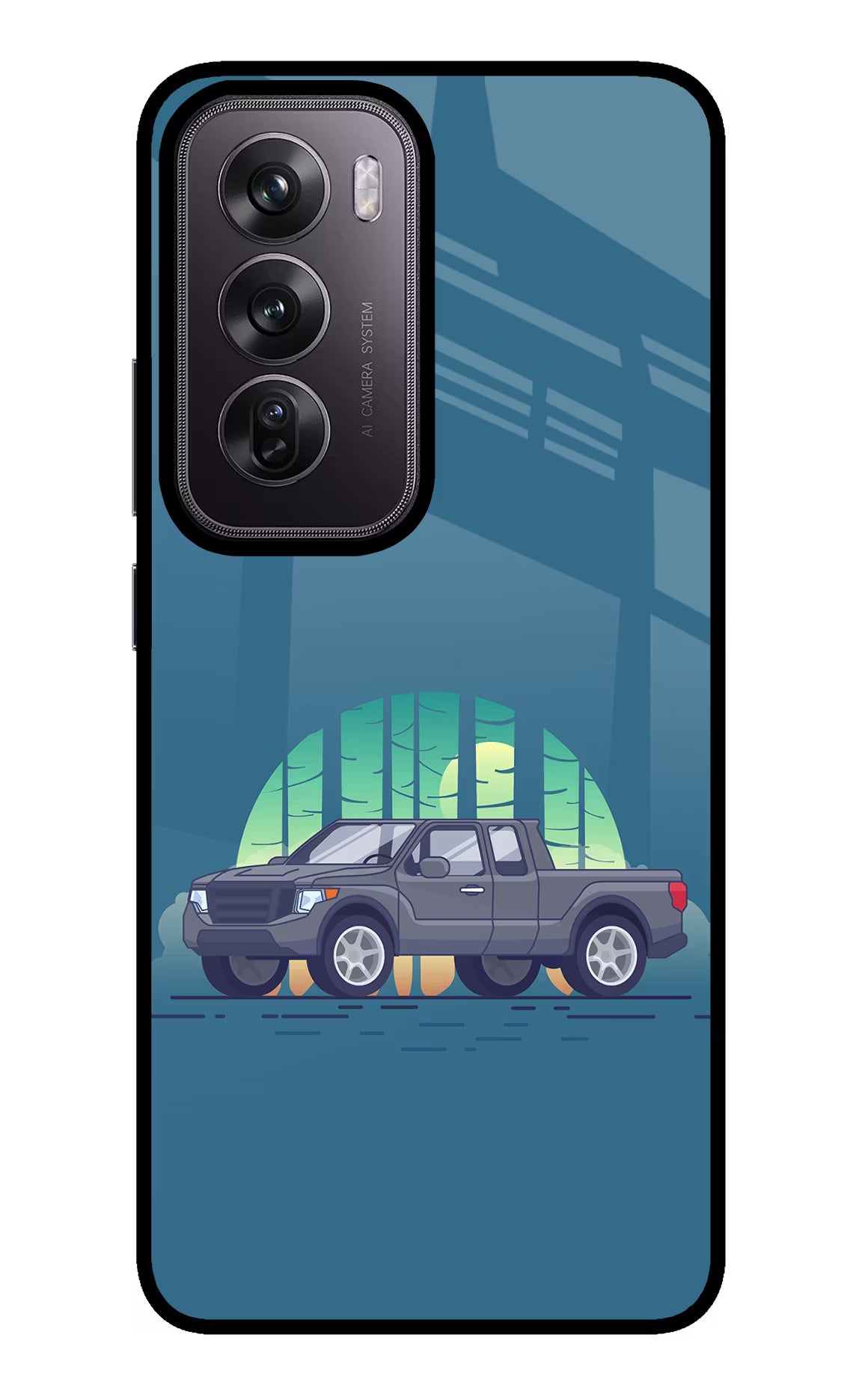 Retro Garage Vibe Oppo Reno12 Pro 5G Glass Case - Retro Garage Vibe Oppo Reno12 Pro 5G Glass Case Retro Garage Vibe Oppo Reno12 Pro 5G Glass Case
