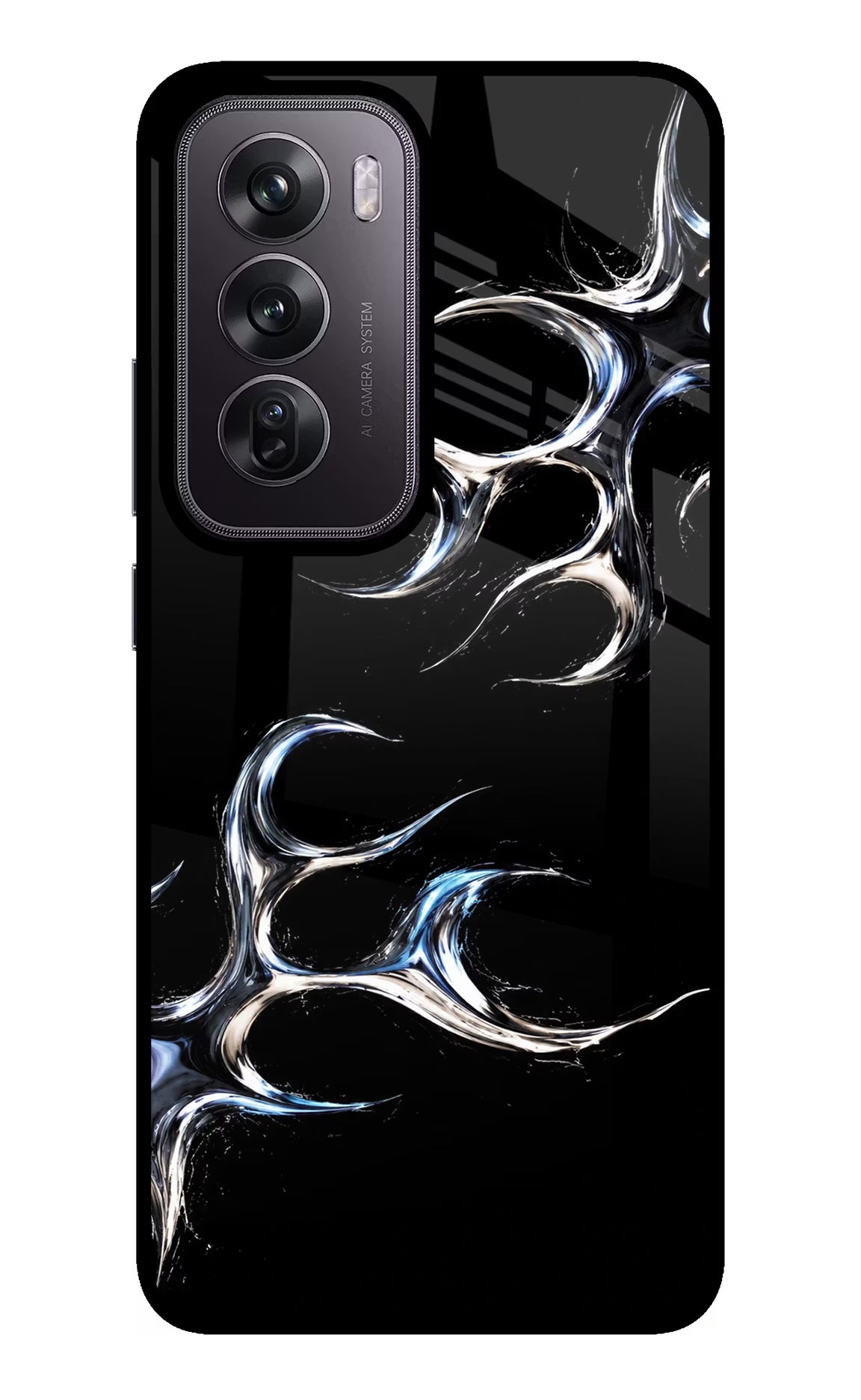 Chrome Tribal Oppo Reno12 Pro 5G Glass Case - Chrome Tribal Oppo Reno12 Pro 5G Glass Case Chrome Tribal Oppo Reno12 Pro 5G Glass Case