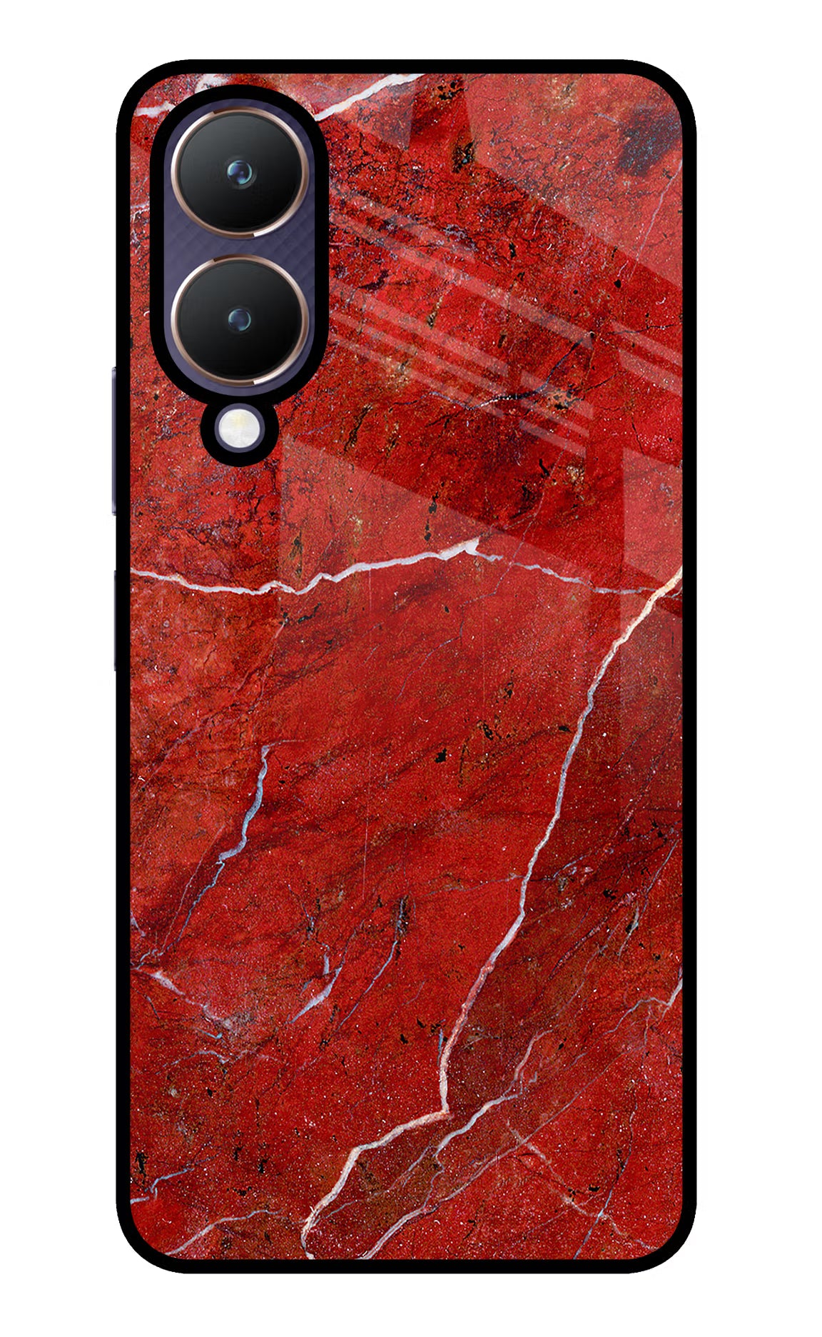 Red Marble Design Vivo Y28 5G Glass Case - Red Marble Design Vivo Y28 5G Glass Case Red Marble Design Vivo Y28 5G Glass Case