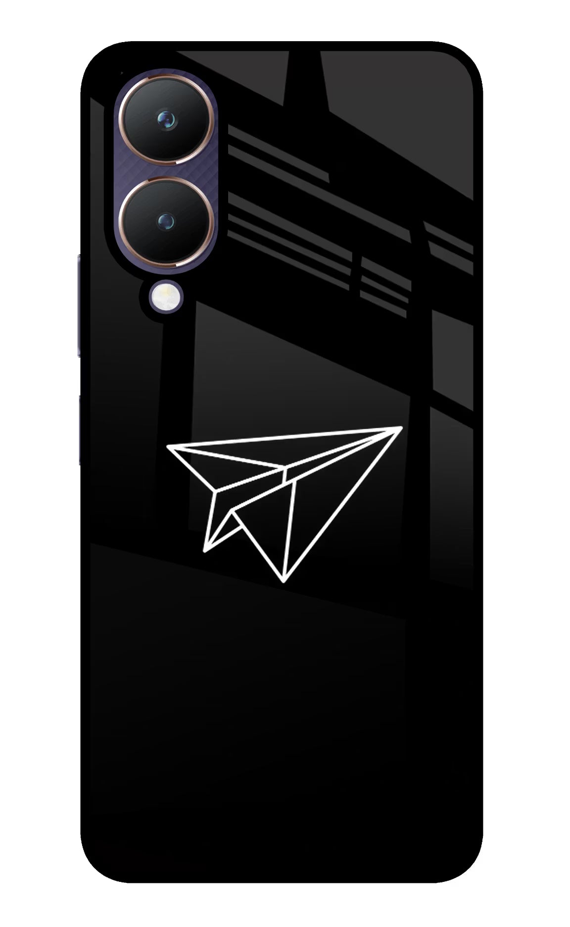 Paper Plane White Vivo Y28 5G Glass Case - Paper Plane White Vivo Y28 5G Glass Case Paper Plane White Vivo Y28 5G Glass Case