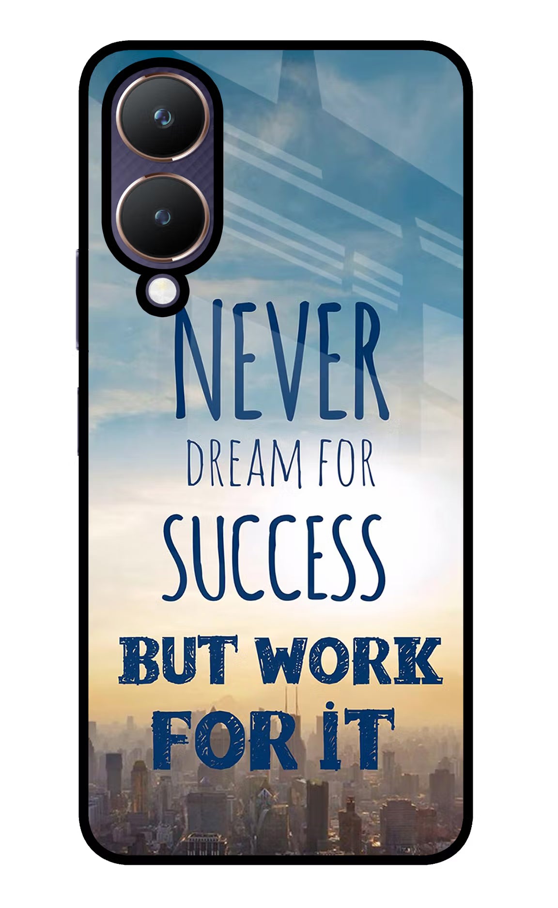 Never Dream For Success But Work For It Vivo Y28 5G Glass Case - Never Dream For Success But Work For It Vivo Y28 5G Glass Case Never Dream For Success But Work For It Vivo Y28 5G Glass Case