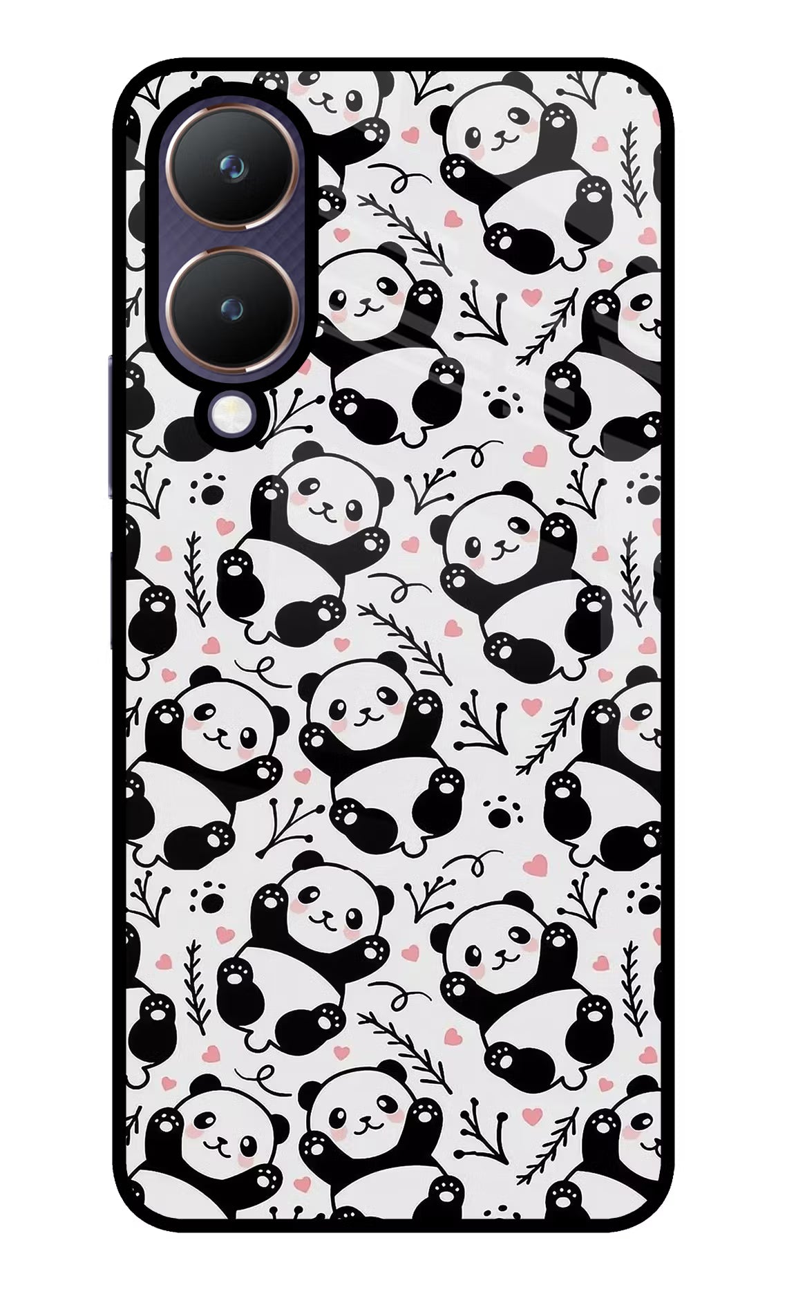 Cute Panda Vivo Y28 5G Glass Case - Cute Panda Vivo Y28 5G Glass Case Cute Panda Vivo Y28 5G Glass Case