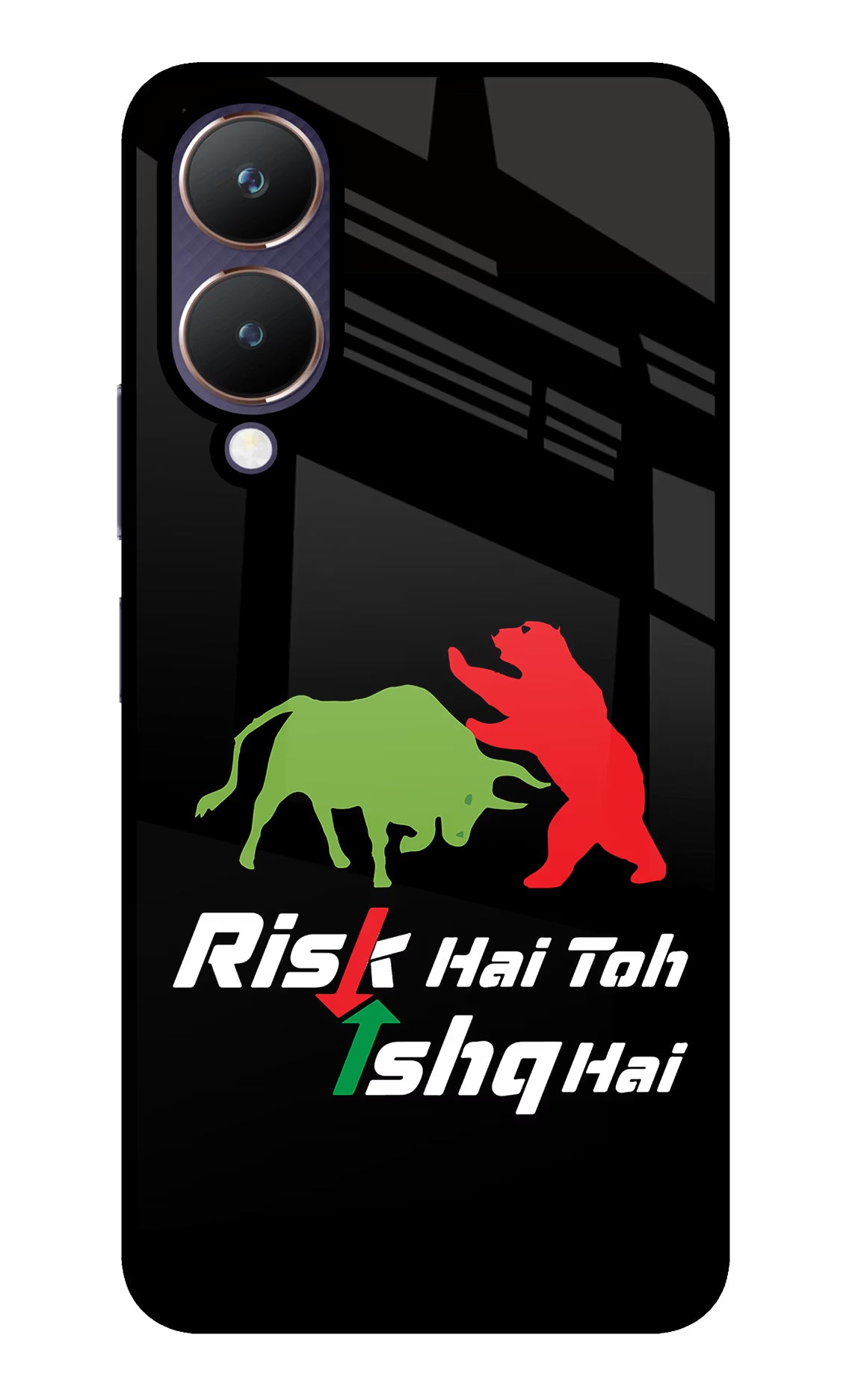 Risk Hai Toh Ishq Hai Vivo Y28 5G Glass Case - Risk Hai Toh Ishq Hai Vivo Y28 5G Glass Case Risk Hai Toh Ishq Hai Vivo Y28 5G Glass Case