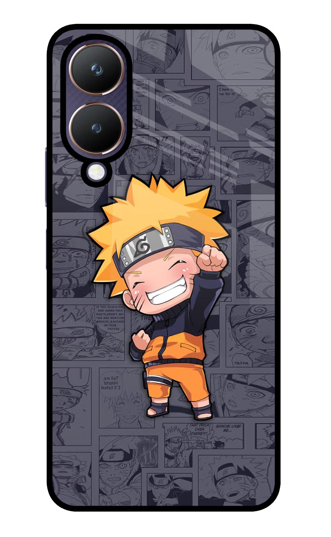 Chota Naruto Vivo Y28 5G Glass Case - Chota Naruto Vivo Y28 5G Glass Case Chota Naruto Vivo Y28 5G Glass Case