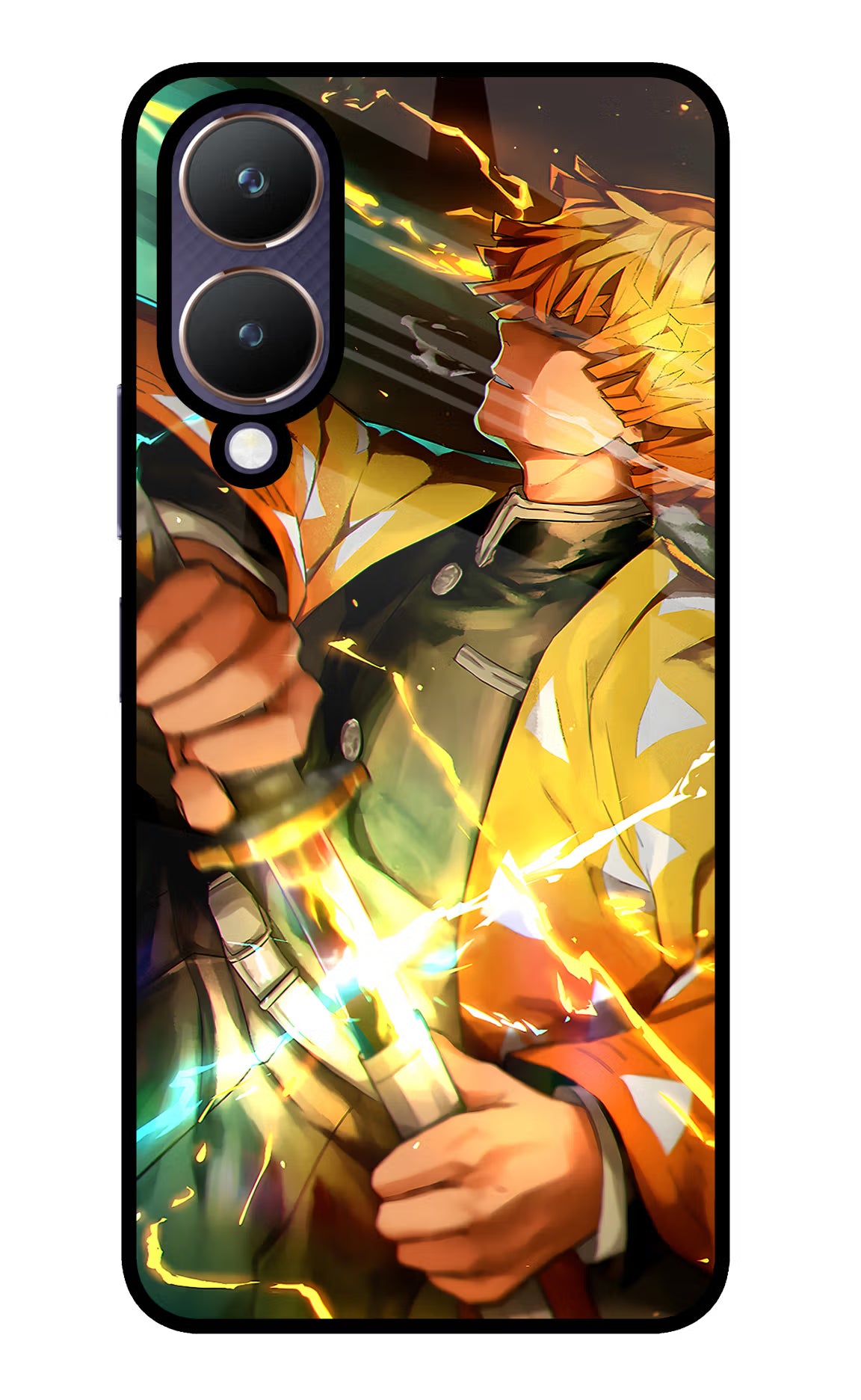 Demon Slayer Vivo Y28 5G Glass Case - Demon Slayer Vivo Y28 5G Glass Case Demon Slayer Vivo Y28 5G Glass Case
