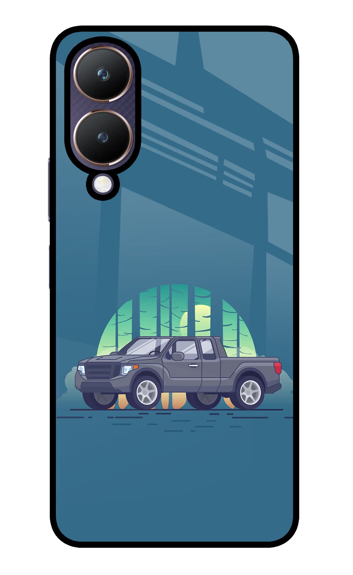 Retro Garage Vibe Vivo Y28 5G Glass Case - Retro Garage Vibe Vivo Y28 5G Glass Case Retro Garage Vibe Vivo Y28 5G Glass Case