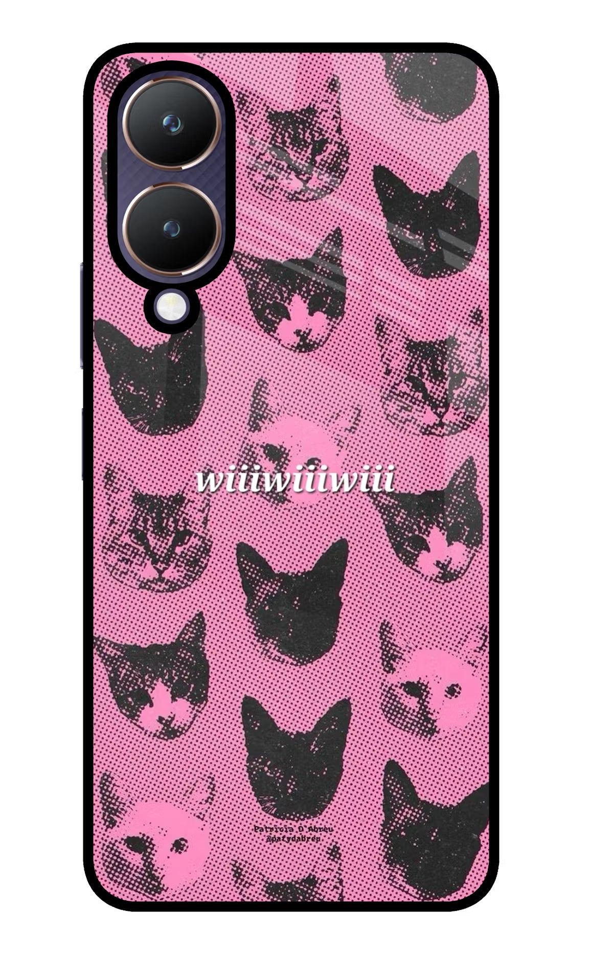 Pink Cats Vivo Y28 5G Glass Case - Pink Cats Vivo Y28 5G Glass Case Pink Cats Vivo Y28 5G Glass Case