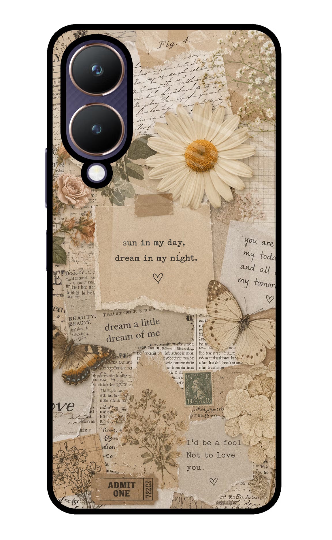 Vintage case Vivo Y28 5G Glass Case - Vintage case Vivo Y28 5G Glass Case Vintage case Vivo Y28 5G Glass Case