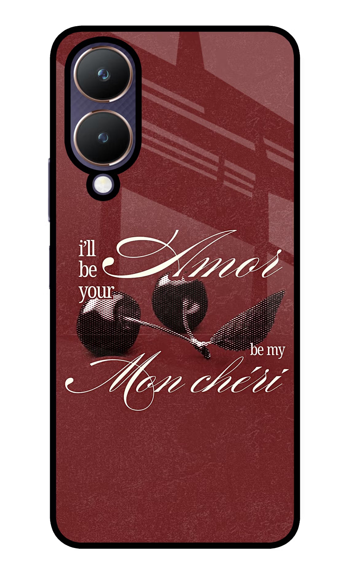 Velvet Cherry Vivo Y28 5G Glass Case - Velvet Cherry Vivo Y28 5G Glass Case Velvet Cherry Vivo Y28 5G Glass Case
