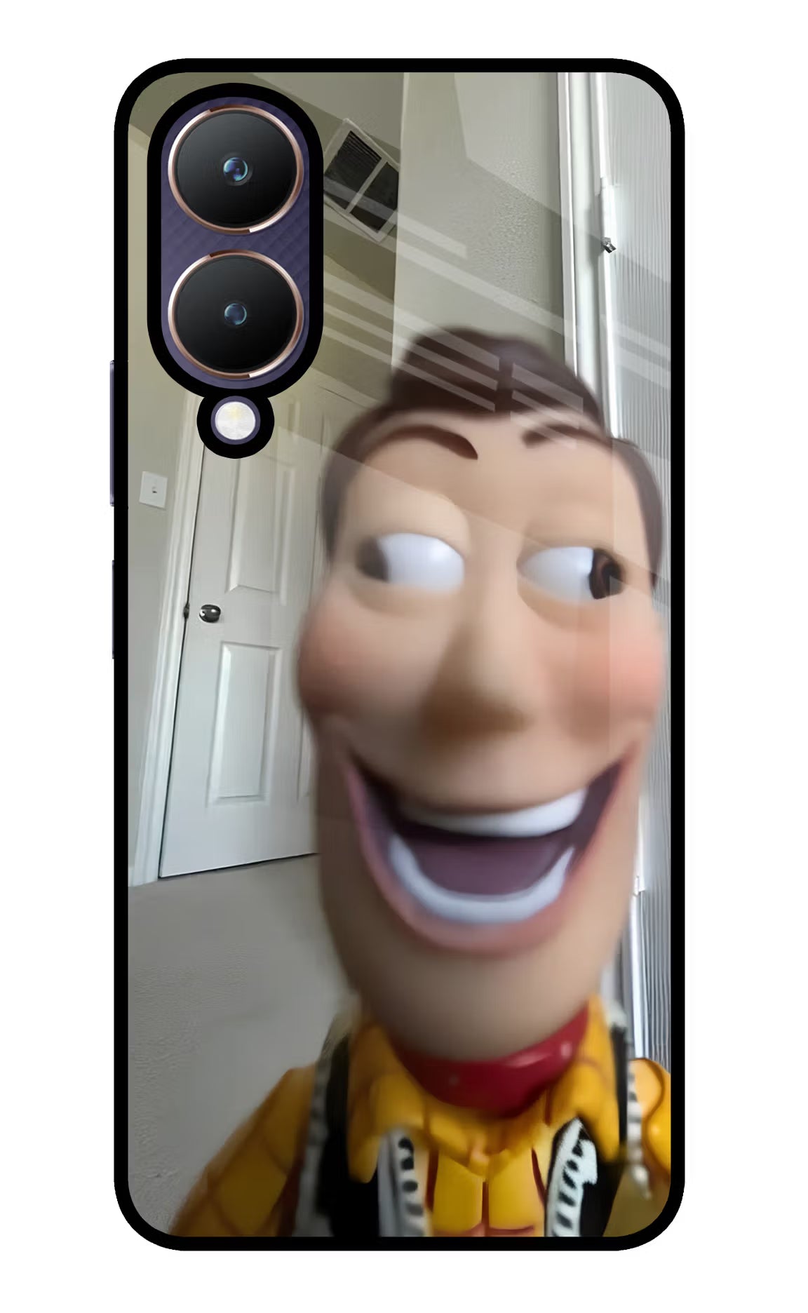 Side Eye Woody Vivo Y28 5G Glass Case - Side Eye Woody Vivo Y28 5G Glass Case Side Eye Woody Vivo Y28 5G Glass Case