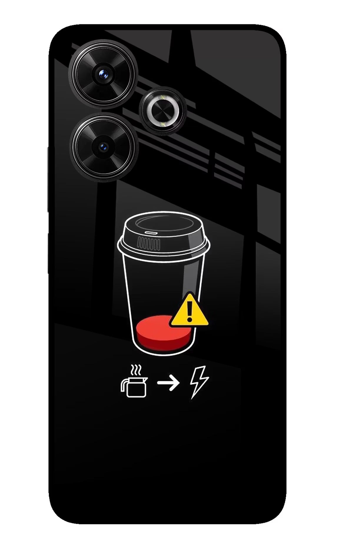 Coffee Redmi 13 5G Glass Case - Coffee Redmi 13 5G Glass Case Coffee Redmi 13 5G Glass Case
