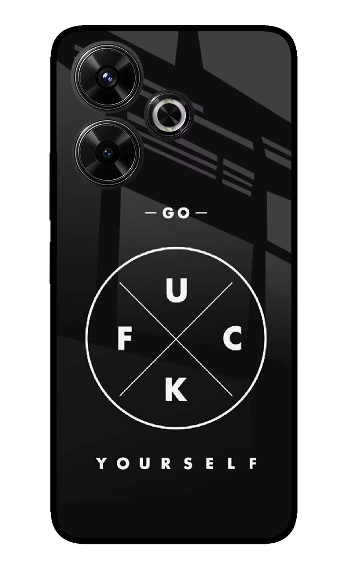 Go Fuck Yourself Redmi 13 5G Glass Case - Go Fuck Yourself Redmi 13 5G Glass Case Go Fuck Yourself Redmi 13 5G Glass Case