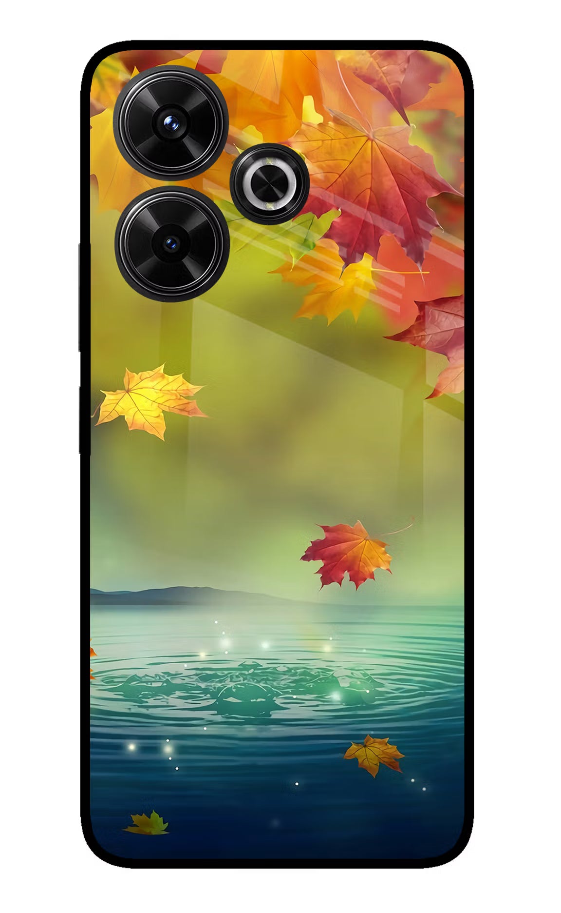 Flowers Redmi 13 5G Glass Case - Flowers Redmi 13 5G Glass Case Flowers Redmi 13 5G Glass Case