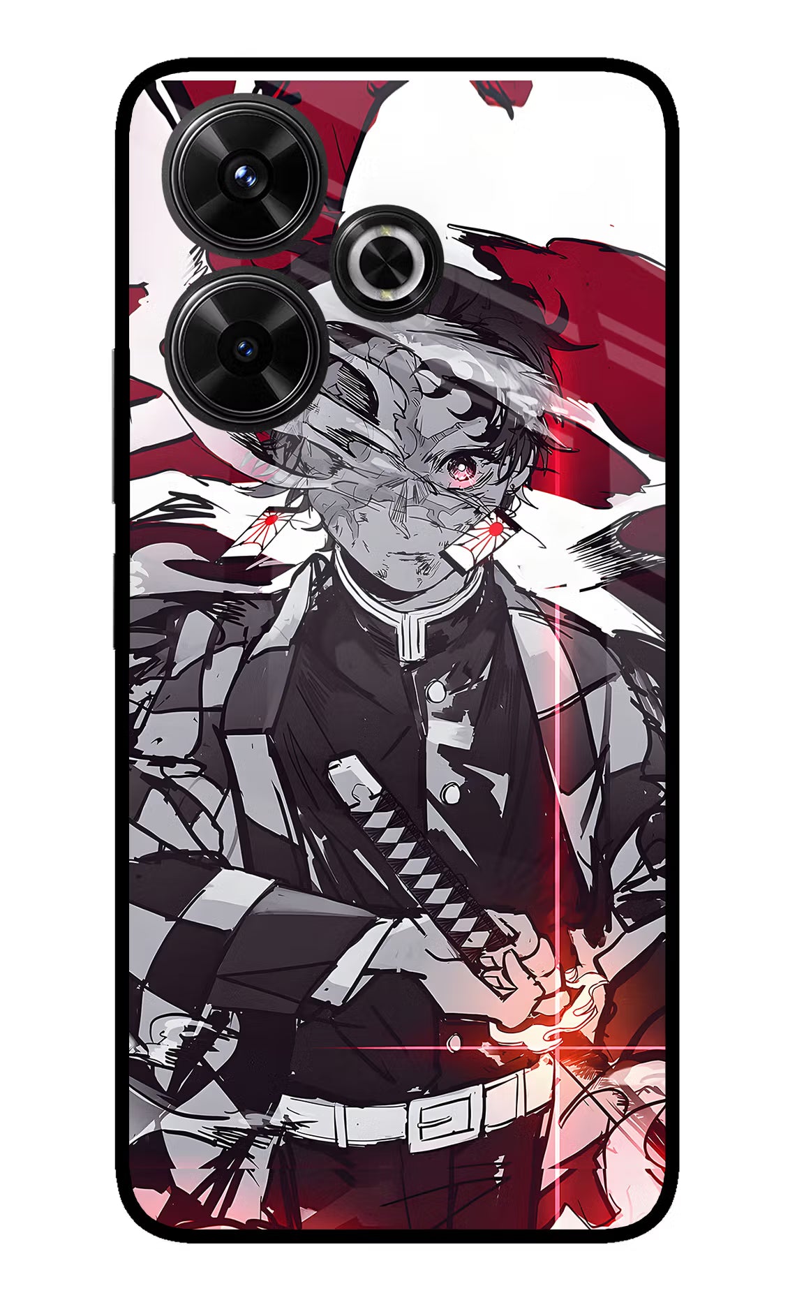 Demon Slayer Redmi 13 5G Glass Case - Demon Slayer Redmi 13 5G Glass Case Demon Slayer Redmi 13 5G Glass Case