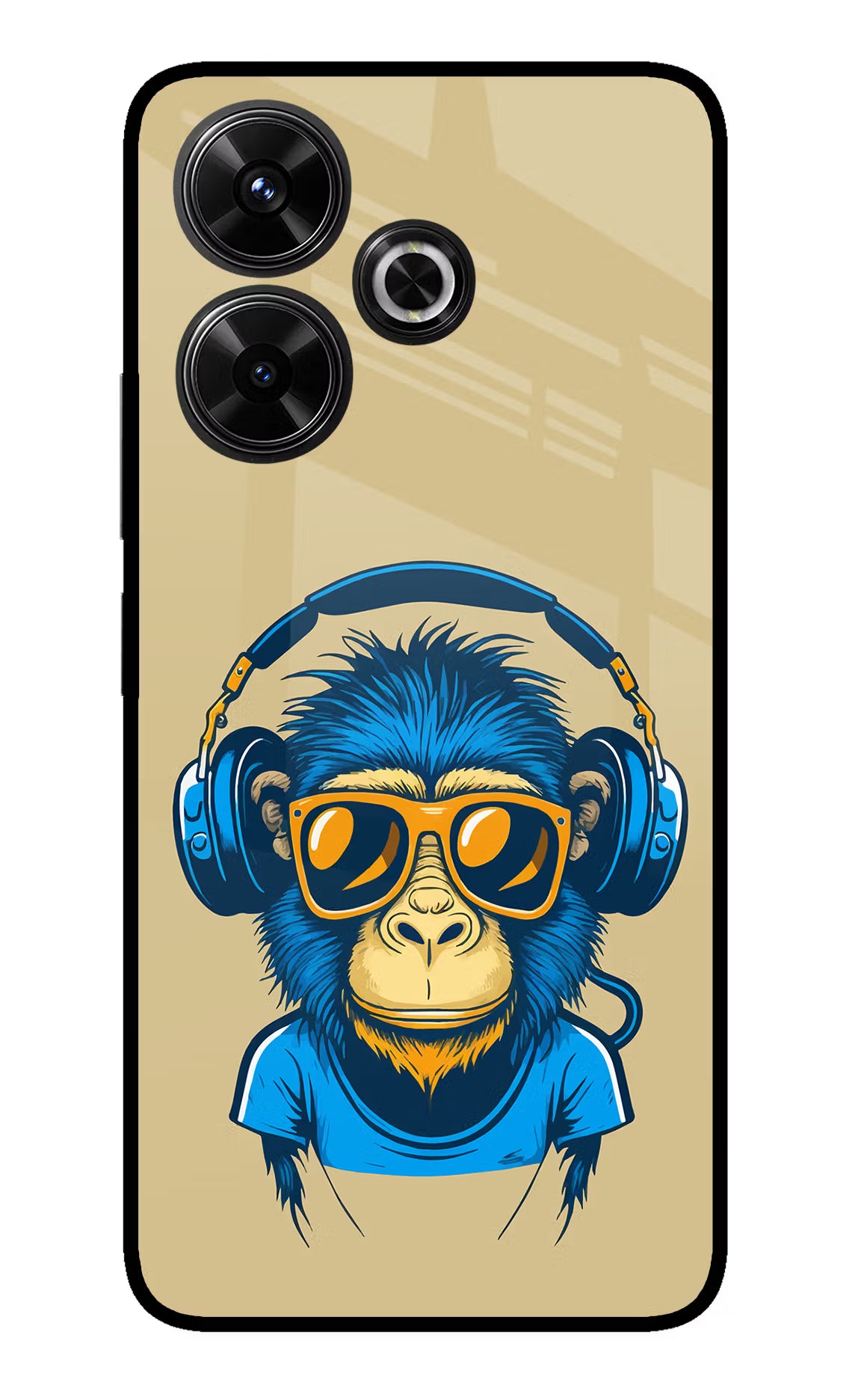 Monkey Headphone Redmi 13 5G Glass Case - Monkey Headphone Redmi 13 5G Glass Case Monkey Headphone Redmi 13 5G Glass Case