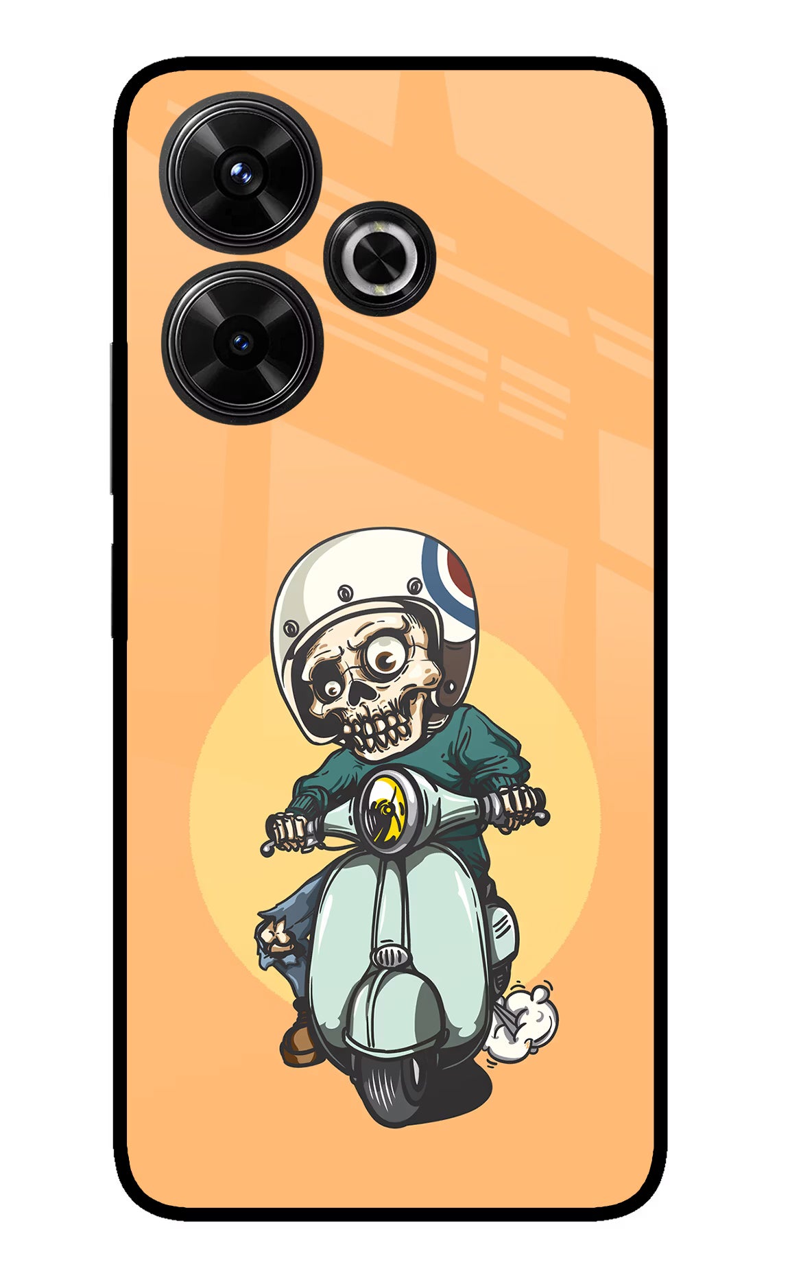 Undead Biker Redmi 13 5G Glass Case - Undead Biker Redmi 13 5G Glass Case Undead Biker Redmi 13 5G Glass Case