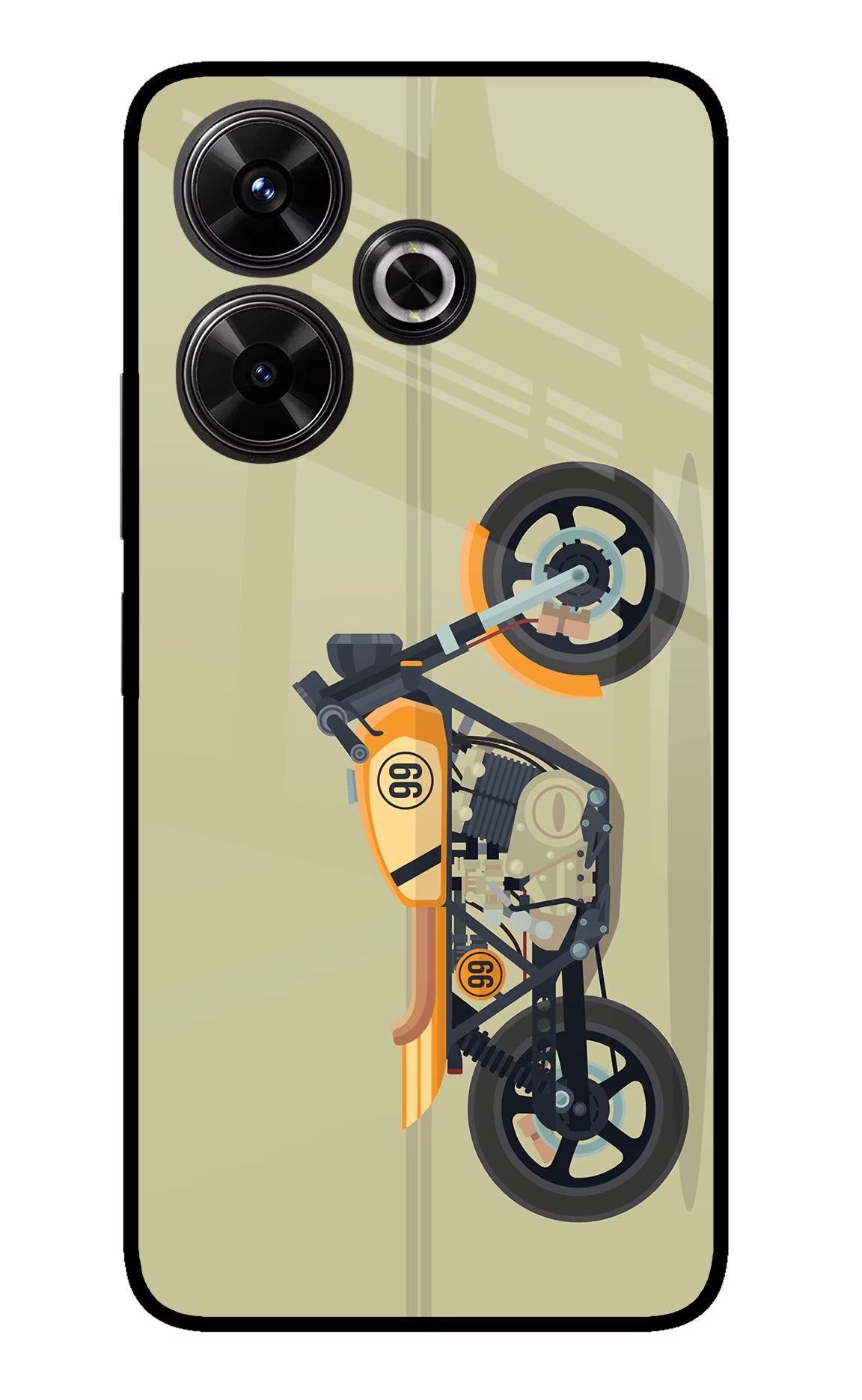 Vertical Speedster Redmi 13 5G Glass Case - Vertical Speedster Redmi 13 5G Glass Case Vertical Speedster Redmi 13 5G Glass Case