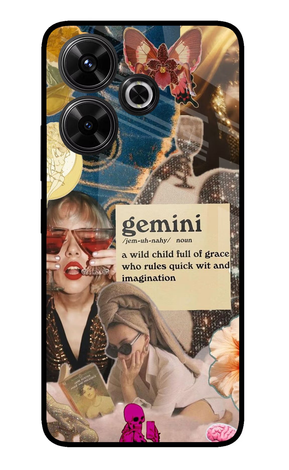 Gemini Zodiac Redmi 13 5G Glass Case - Gemini Zodiac Redmi 13 5G Glass Case Gemini Zodiac Redmi 13 5G Glass Case