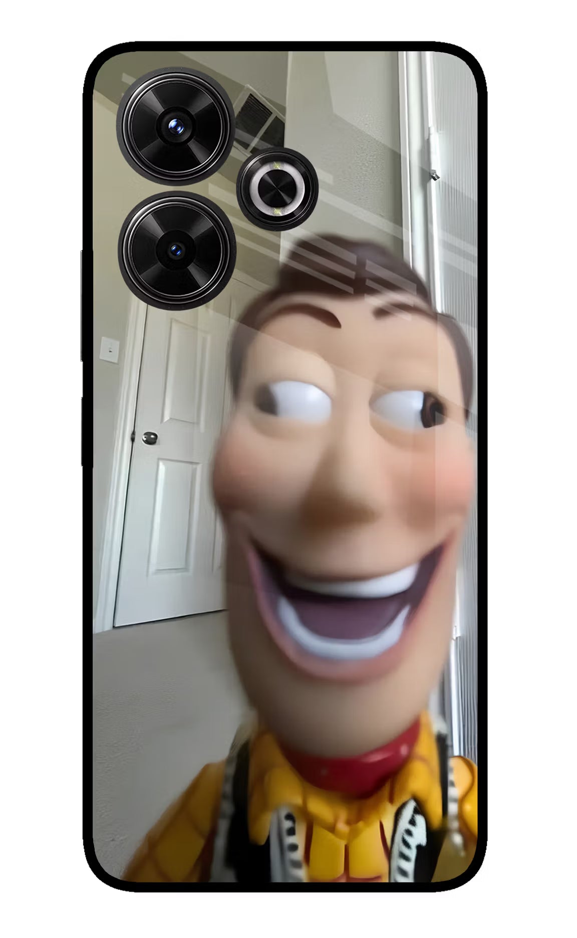 Side Eye Woody Redmi 13 5G Glass Case - Side Eye Woody Redmi 13 5G Glass Case Side Eye Woody Redmi 13 5G Glass Case