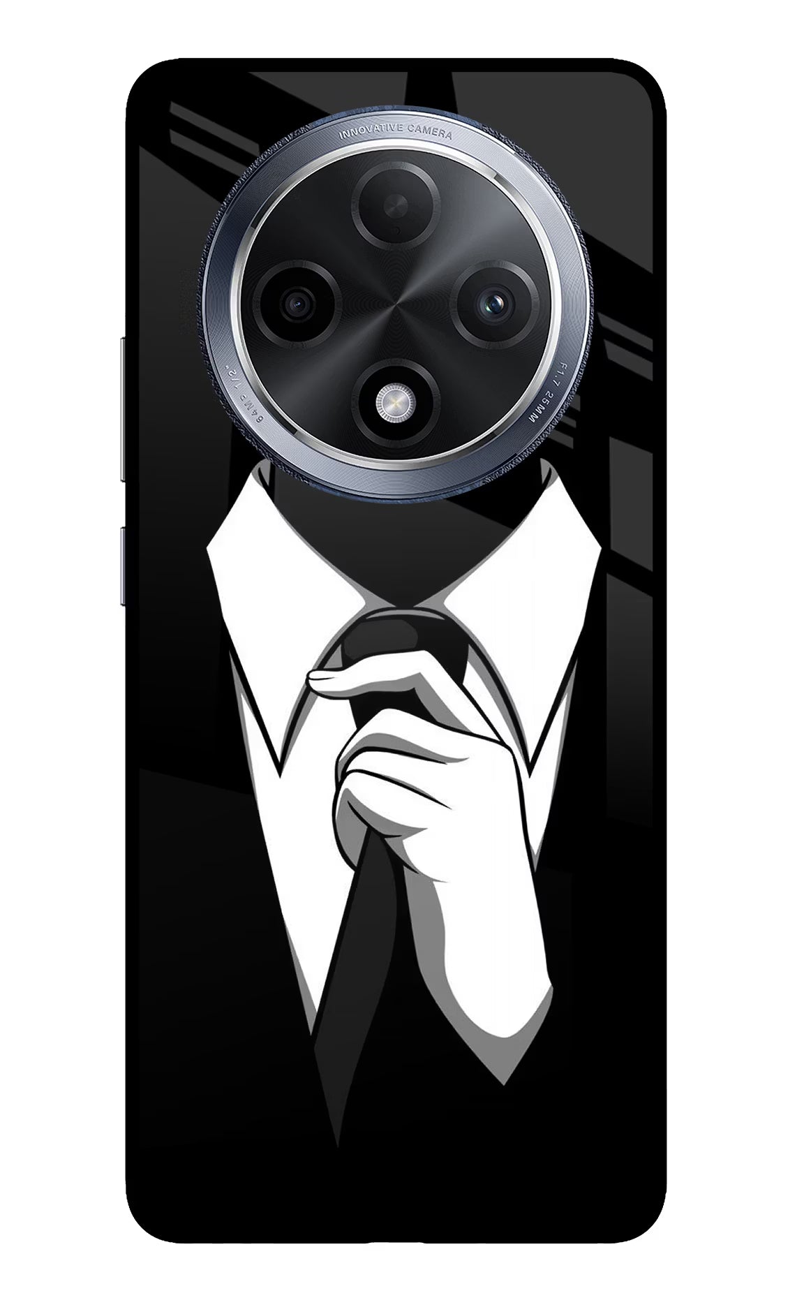 Black Tie Oppo F27 Pro Glass Case - Black Tie Oppo F27 Pro Glass Case Black Tie Oppo F27 Pro Glass Case