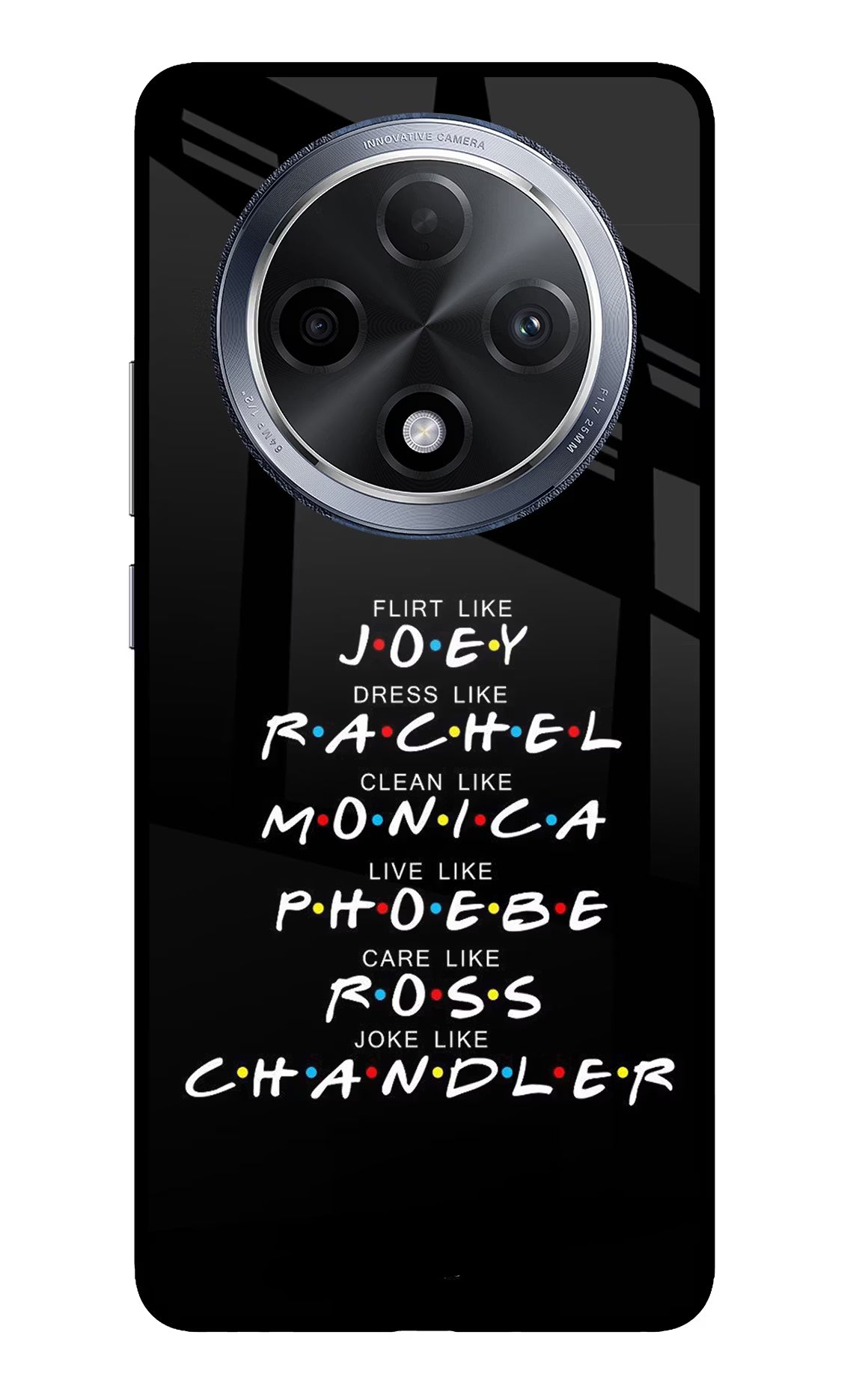 FRIENDS Character Oppo F27 Pro Glass Case - FRIENDS Character Oppo F27 Pro Glass Case FRIENDS Character Oppo F27 Pro Glass Case