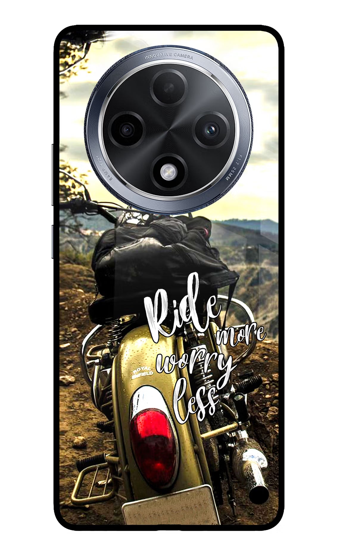Ride More Worry Less Oppo F27 Pro Glass Case - Ride More Worry Less Oppo F27 Pro Glass Case Ride More Worry Less Oppo F27 Pro Glass Case