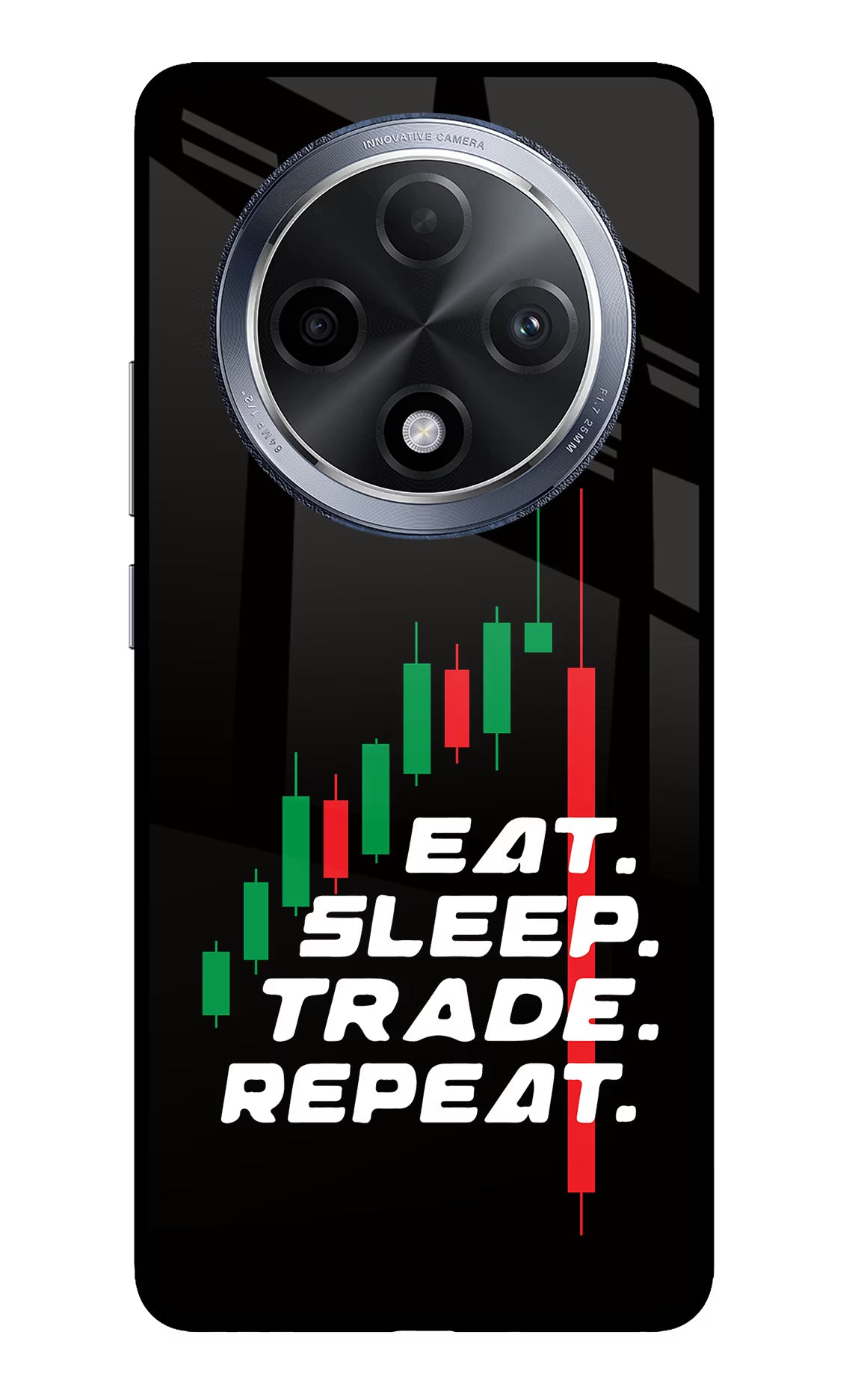 Eat Sleep Trade Repeat Oppo F27 Pro Glass Case - Eat Sleep Trade Repeat Oppo F27 Pro Glass Case Eat Sleep Trade Repeat Oppo F27 Pro Glass Case
